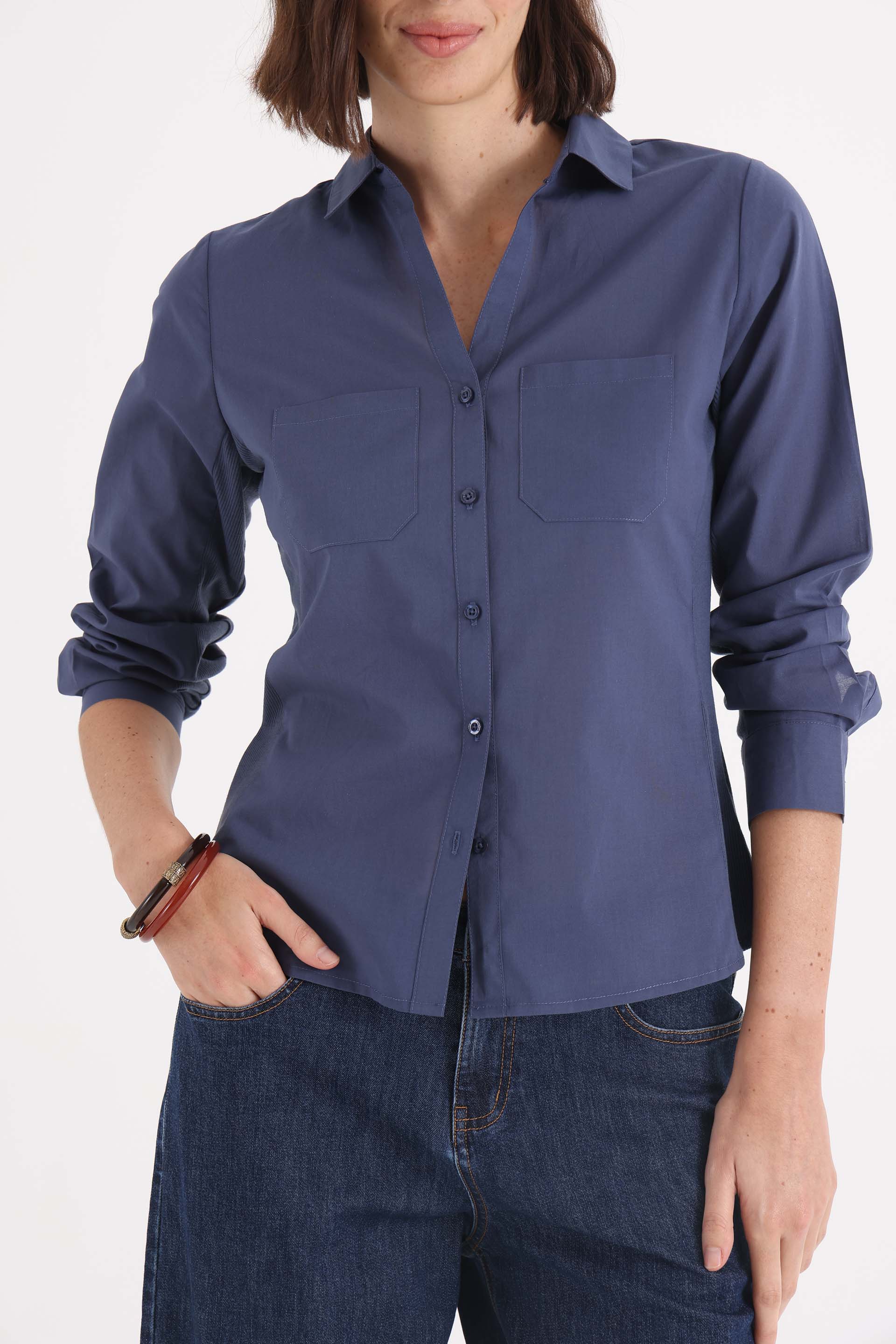 CAMISA-ALGODÓN-LILY-LISA-AZUL GRISACEO-0100725127