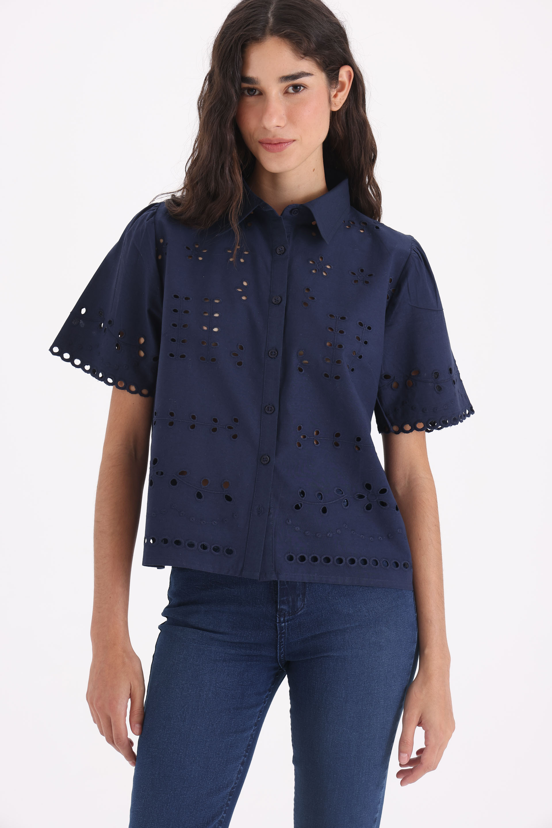 CAMISA-ALGODÓN-TINA-AZUL MARINO-0100719104