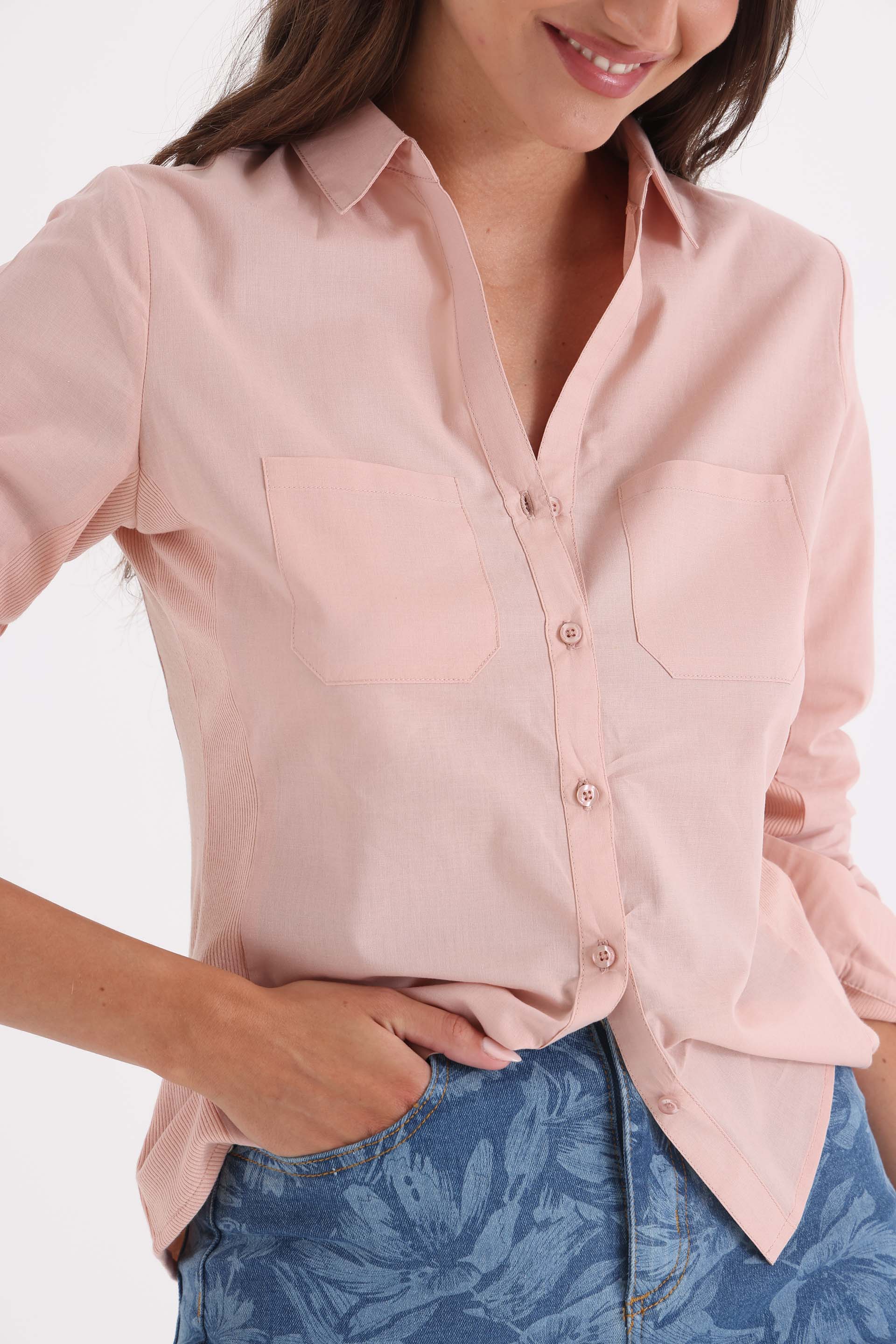 CAMISA-ALGODÓN-LILY-LISA-ROSA CLARO-0100725151