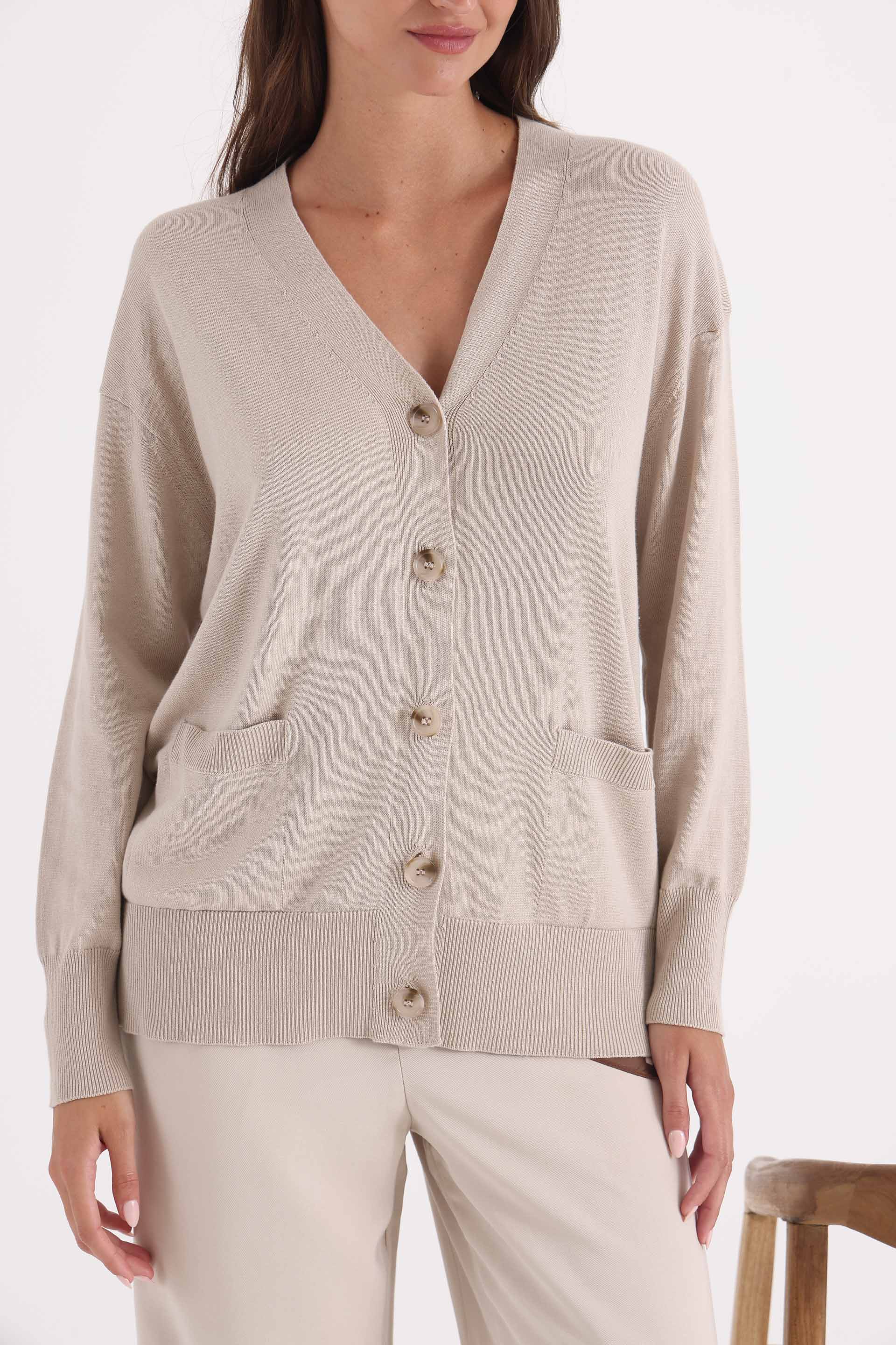 CARDIGAN-TEJIDO-ALGODÓN-BELEN-ARENA-0800368168