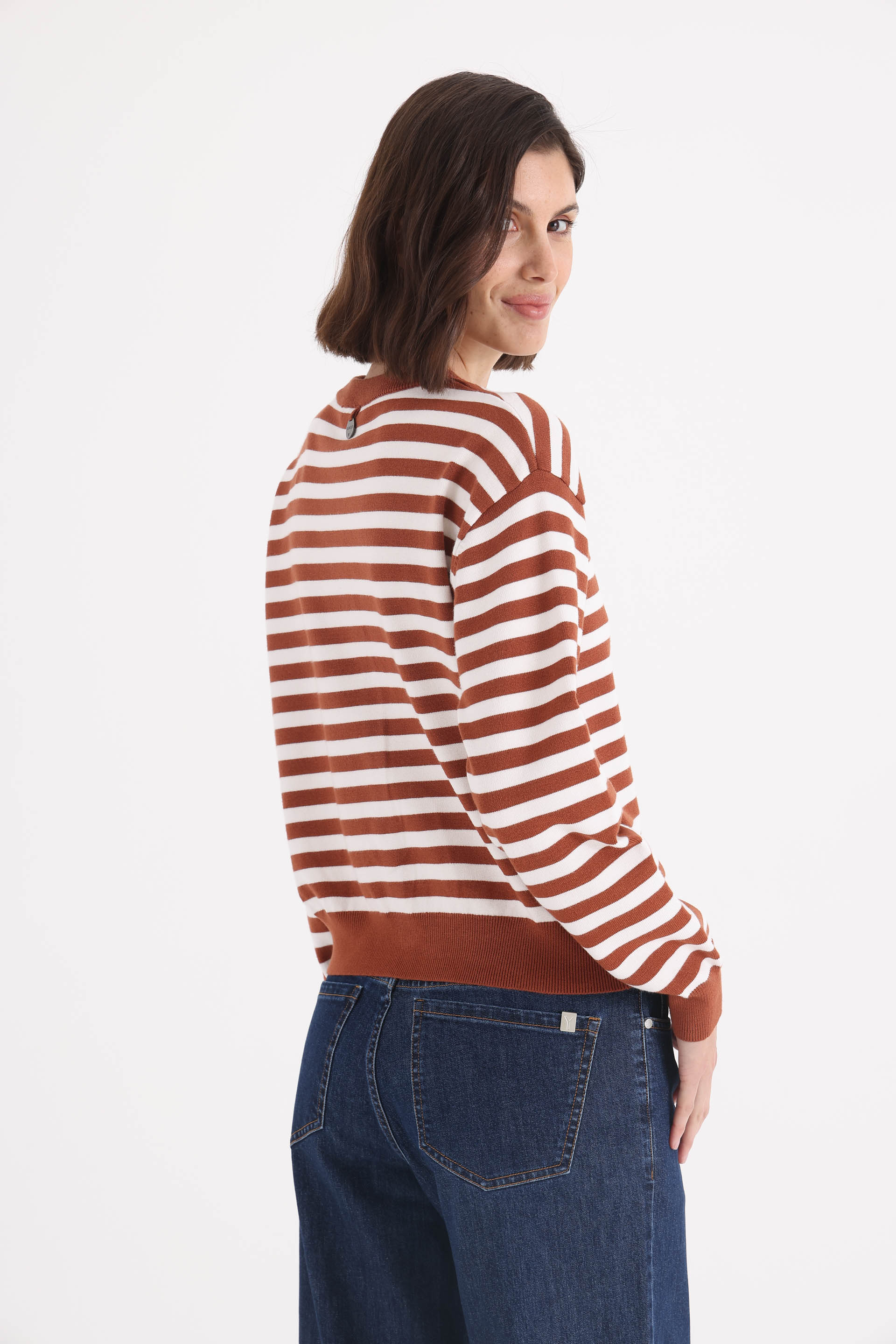 CARDIGAN-TEJIDO-RAYADO-MELISSA-MARRON-0800374110