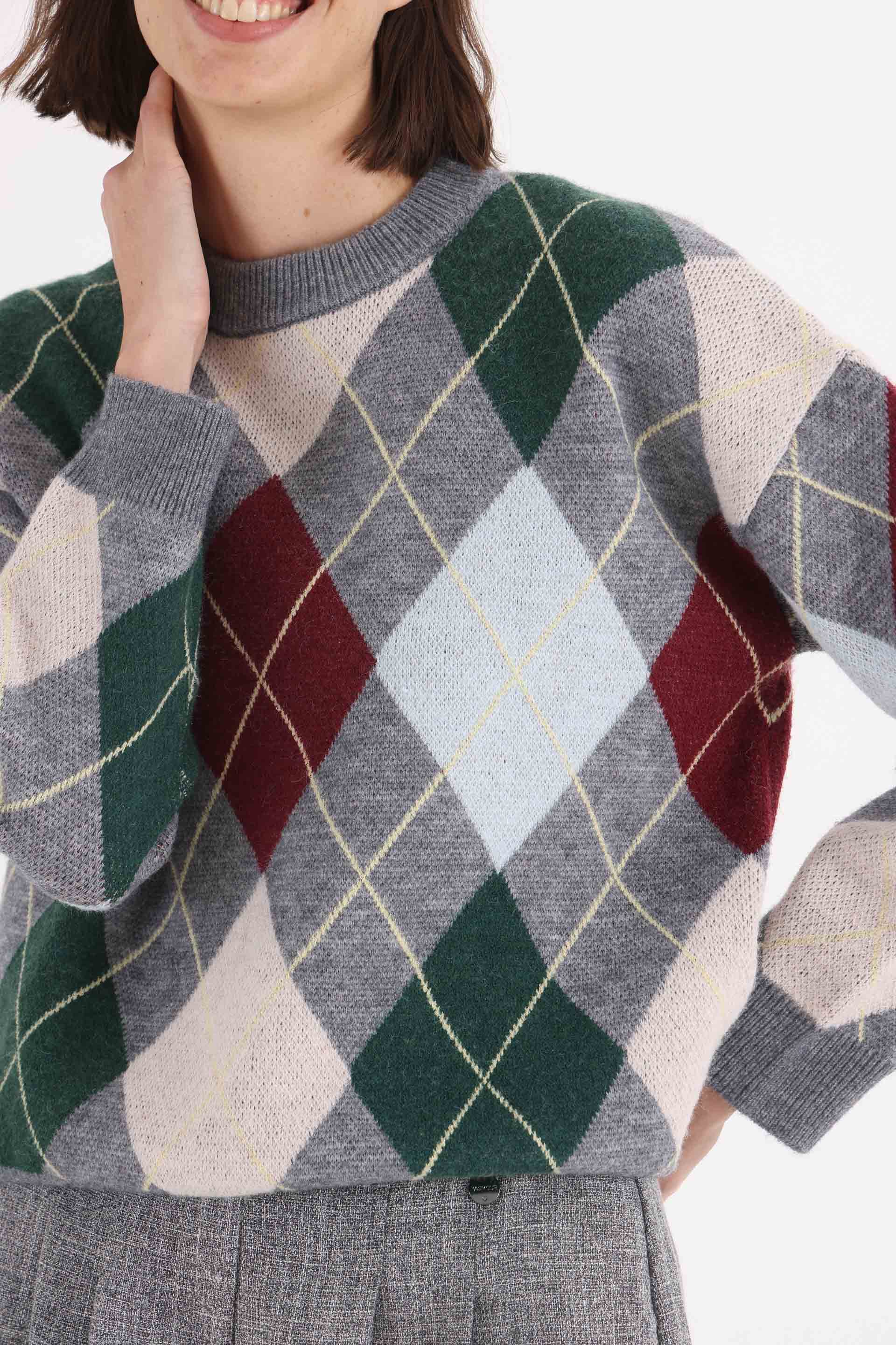 SWEATER-TEJIDO-CUELLO-REDONDO-NINA-GRIS MELANGE-0800377117