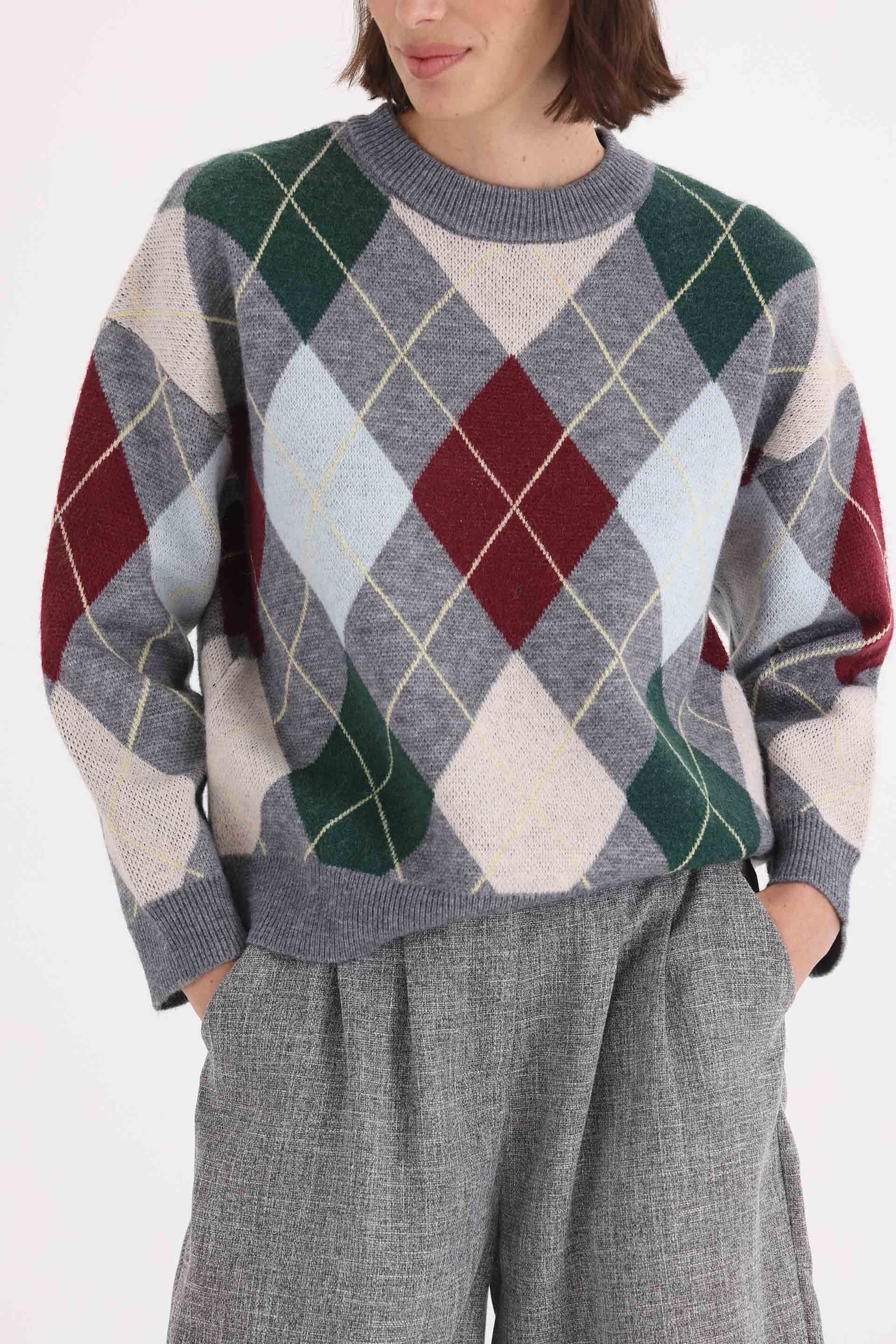 SWEATER-TEJIDO-CUELLO-REDONDO-NINA-GRIS MELANGE-0800377117