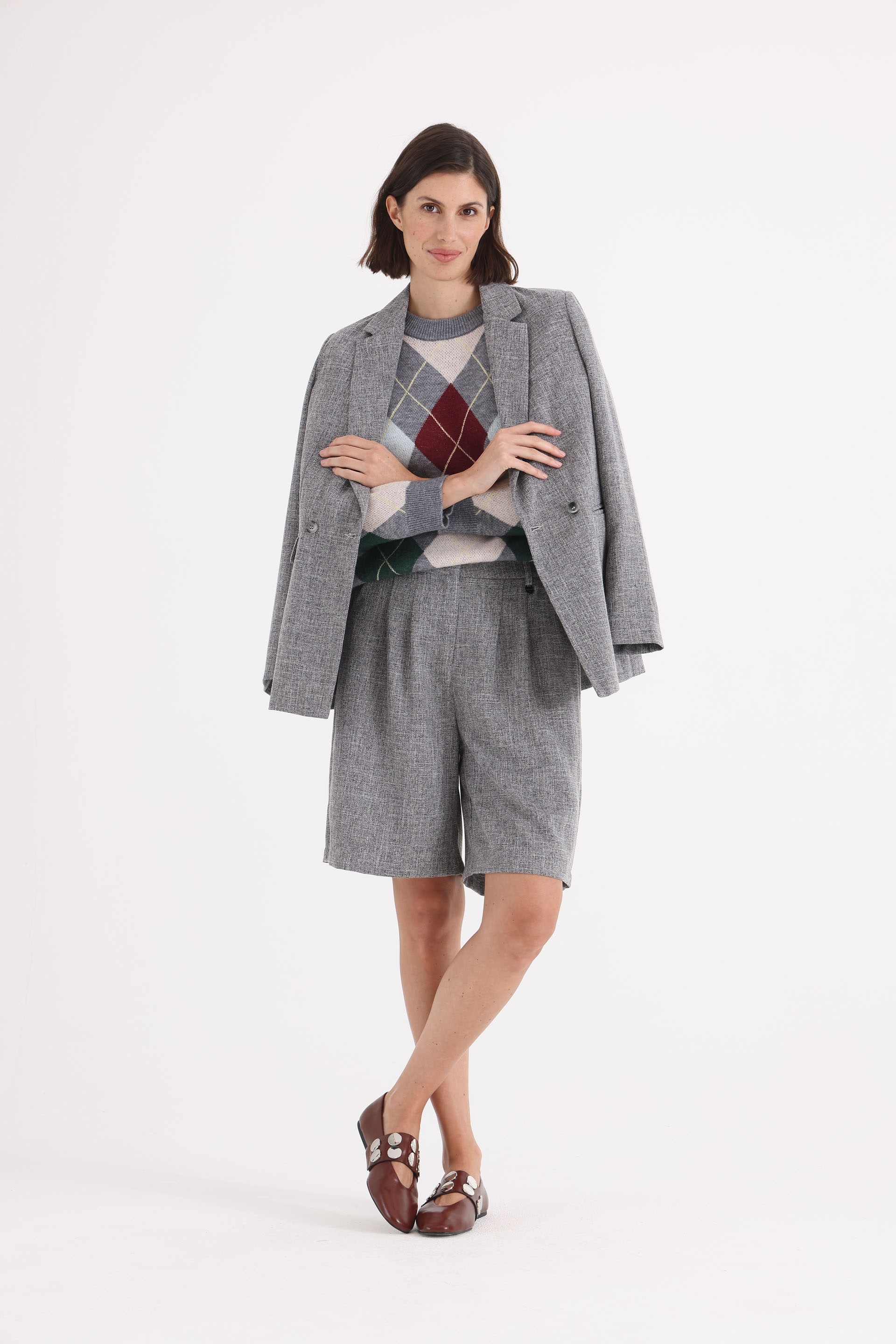 BERMUDA-SASTRERA-VALEN-GRIS MELANGE-0900196117