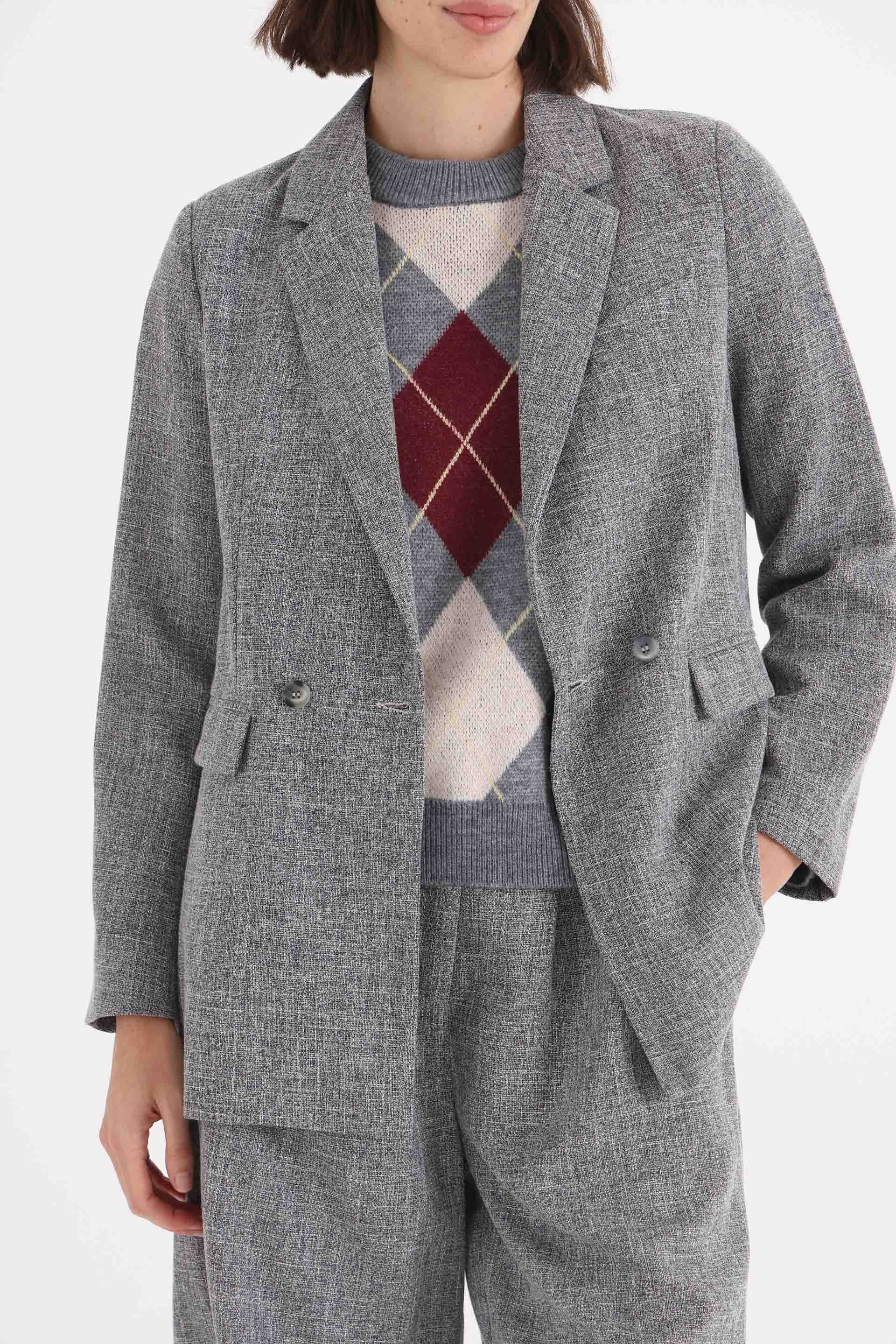 BLAZER-SASTRERO-TWEED-VALEN-GRIS MELANGE-1400088117