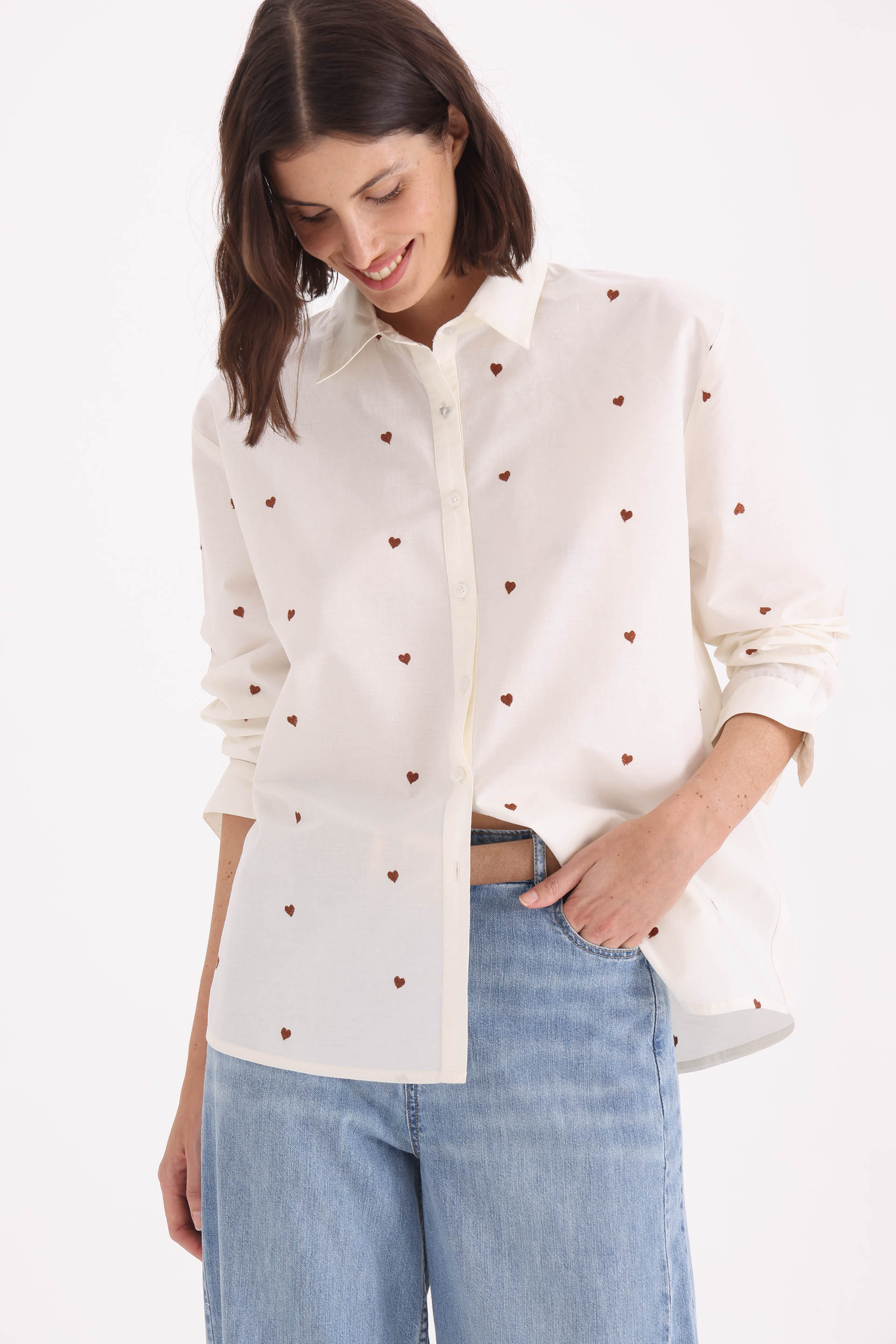 CAMISA-POPLIN-MANGA-LARGA-NINA-OFF WHITE-0100732192