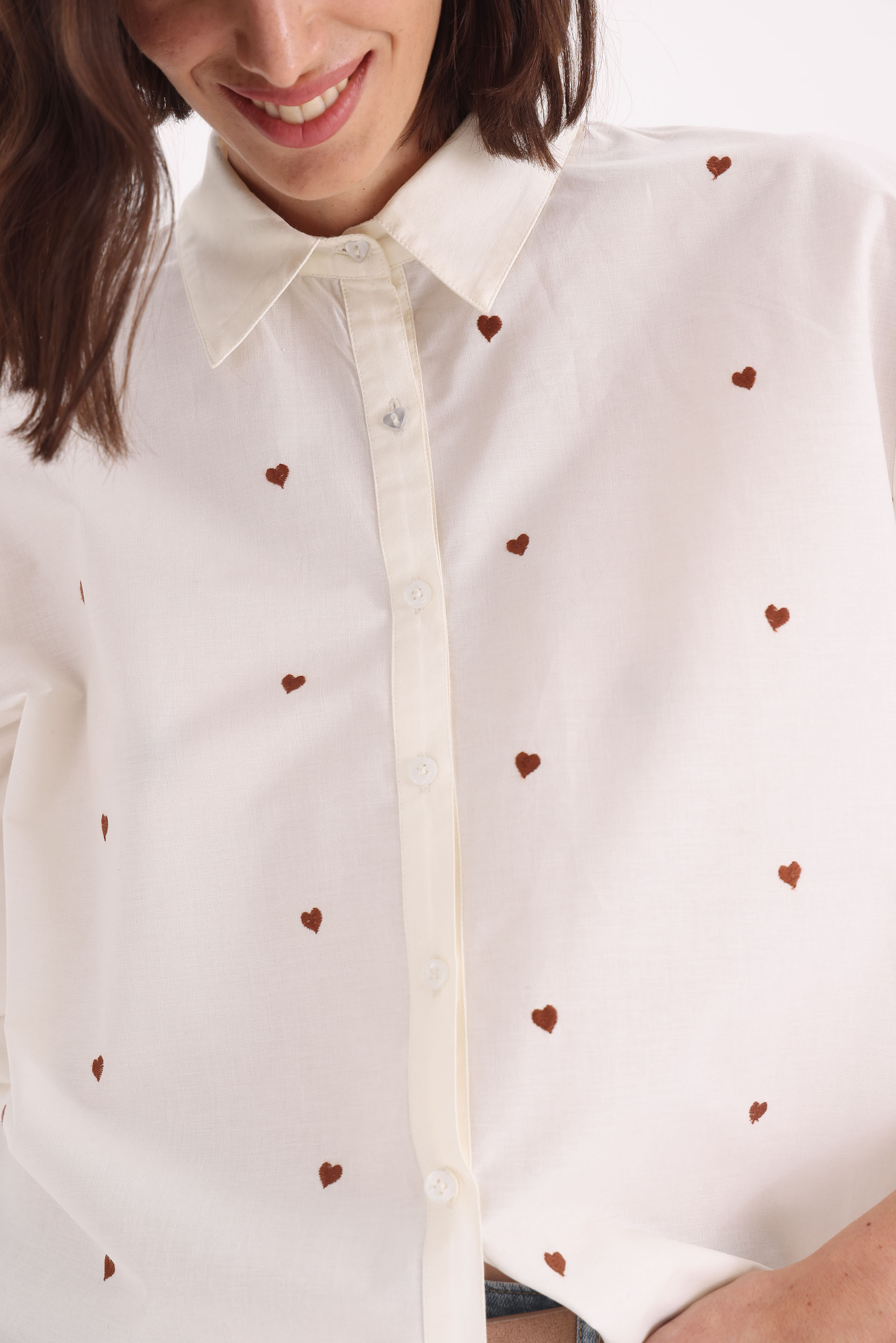 CAMISA-POPLIN-MANGA-LARGA-NINA-OFF WHITE-0100732192