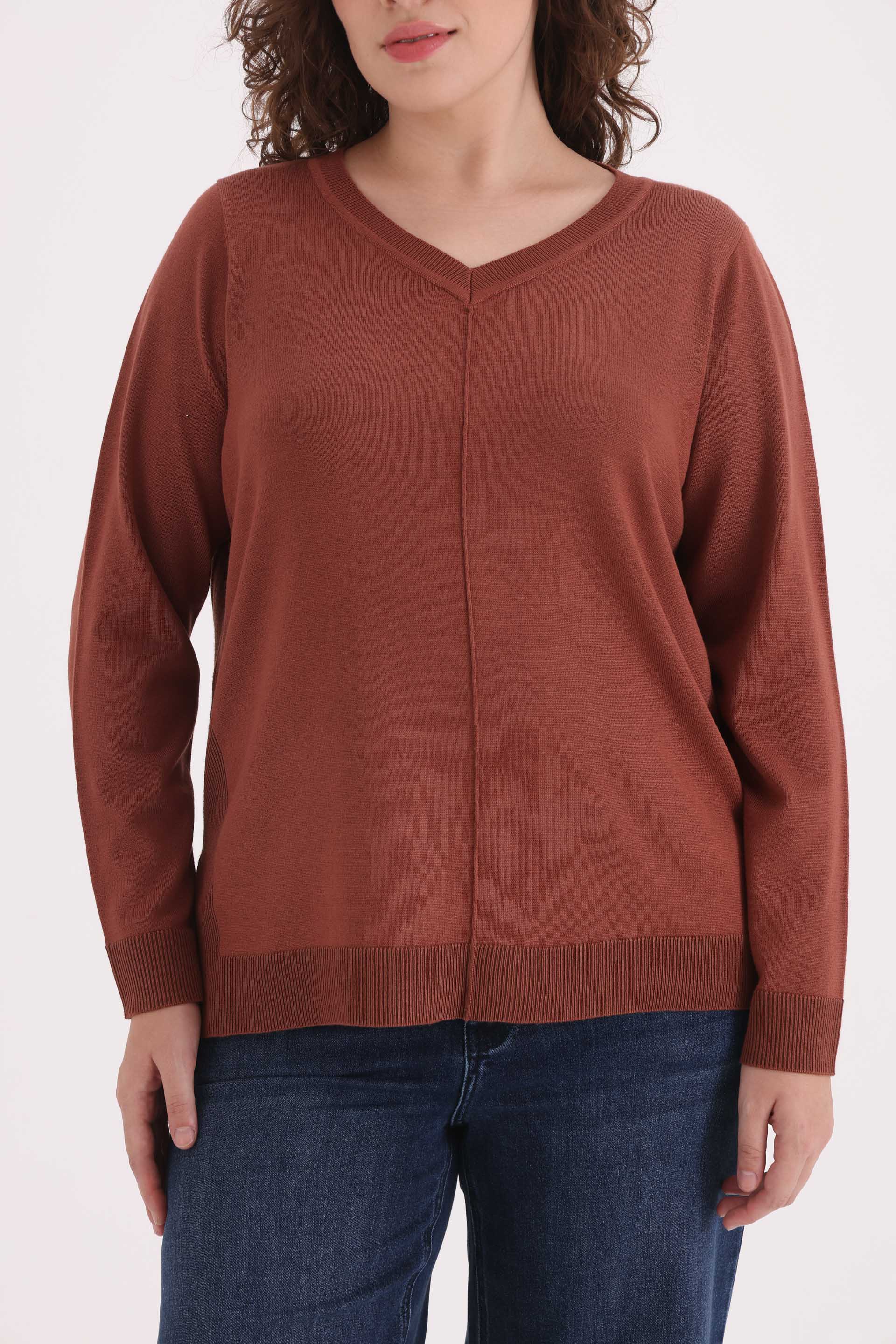 SWEATER-LYNN-ESCOTE-EN-V-MARRON-0800373110