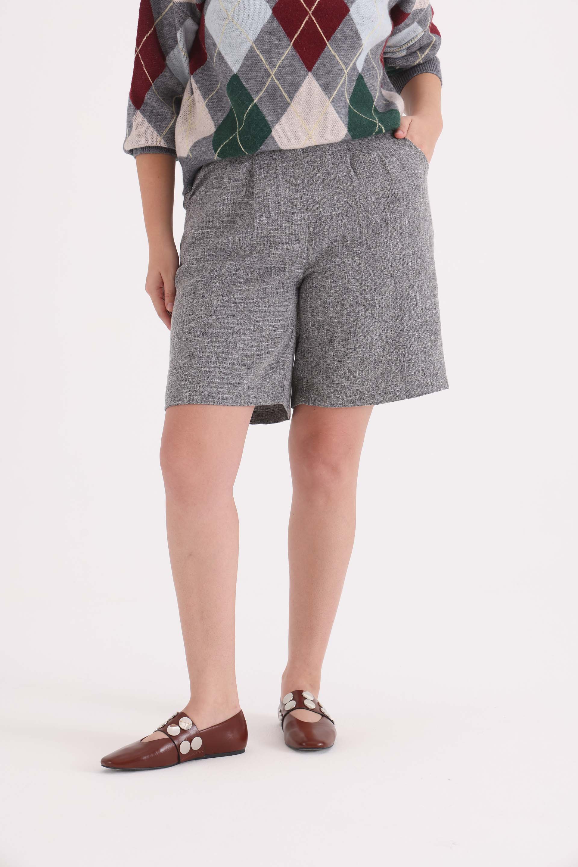 BERMUDA-SASTRERA-VALEN-GRIS MELANGE-0900196117