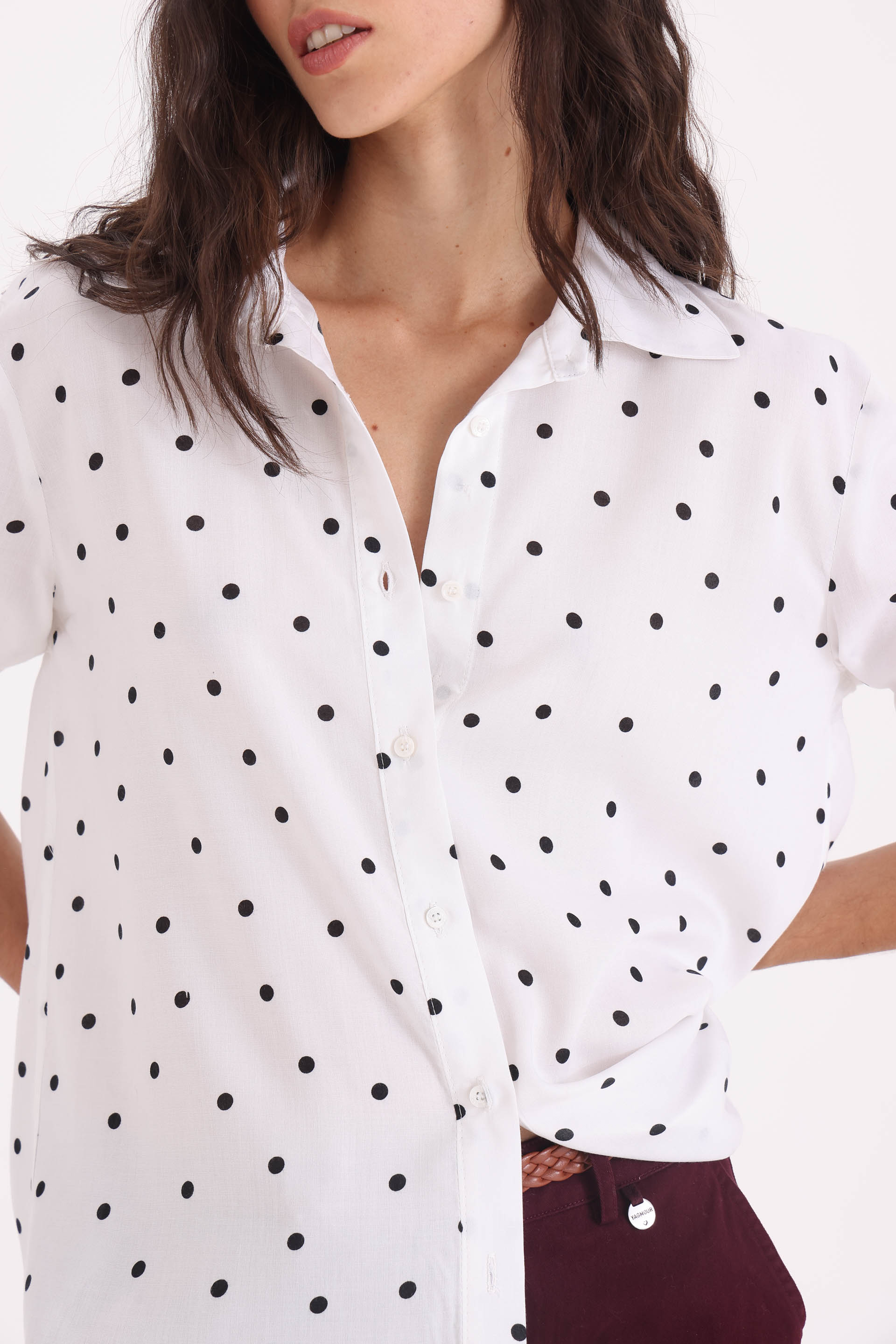 CAMISA MANGA LARGA LUNARES