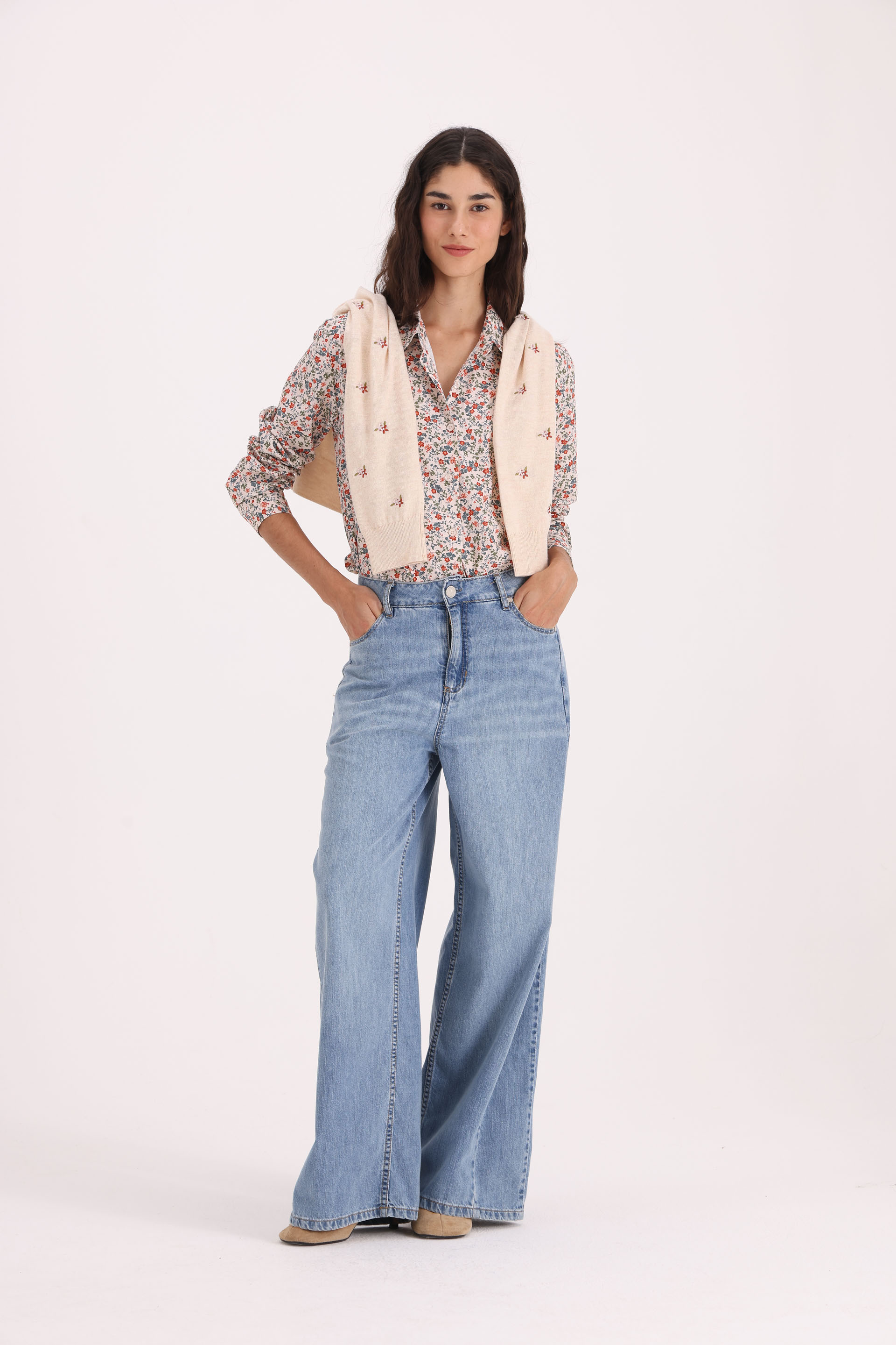 Y005 WIDE LEG T.ALTO STONE 