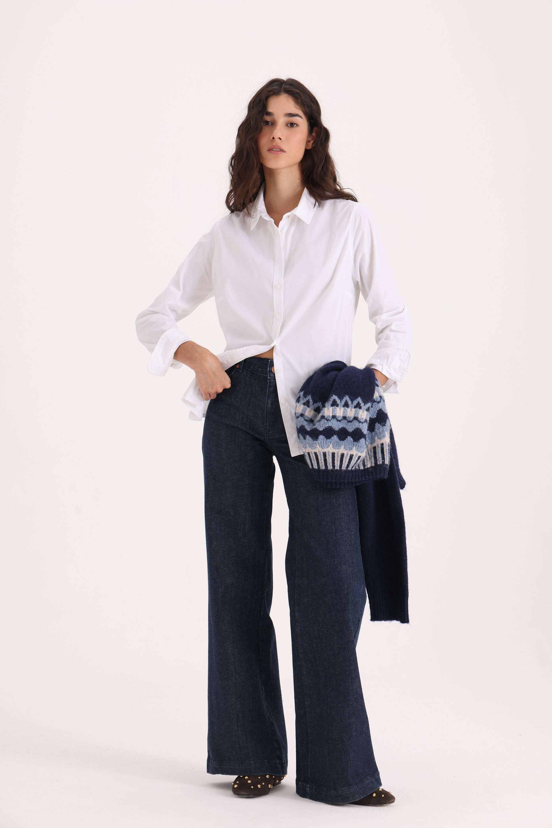 Y005 WIDE LEG T.ALTO BLUE