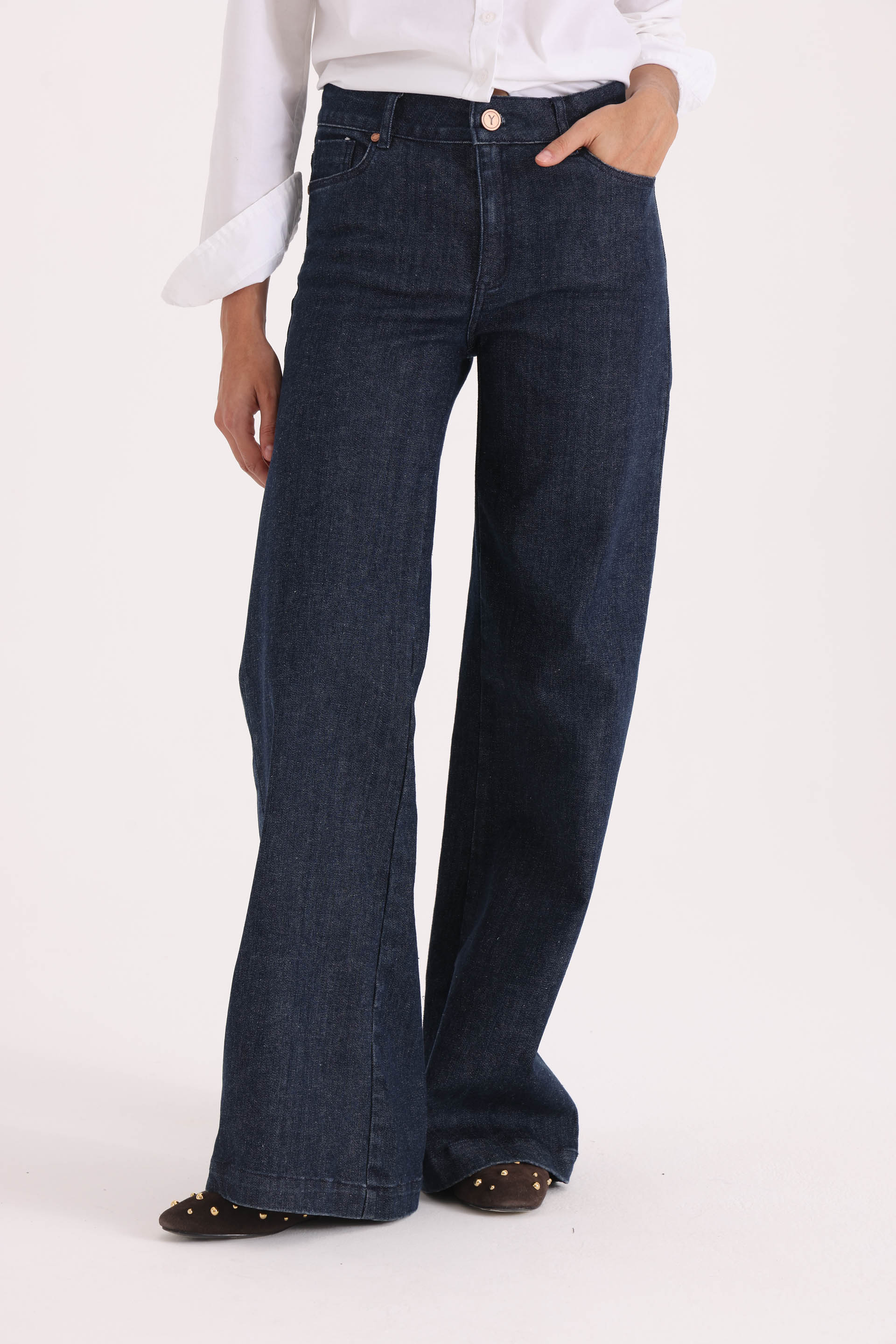 Y005 WIDE LEG T.ALTO BLUE