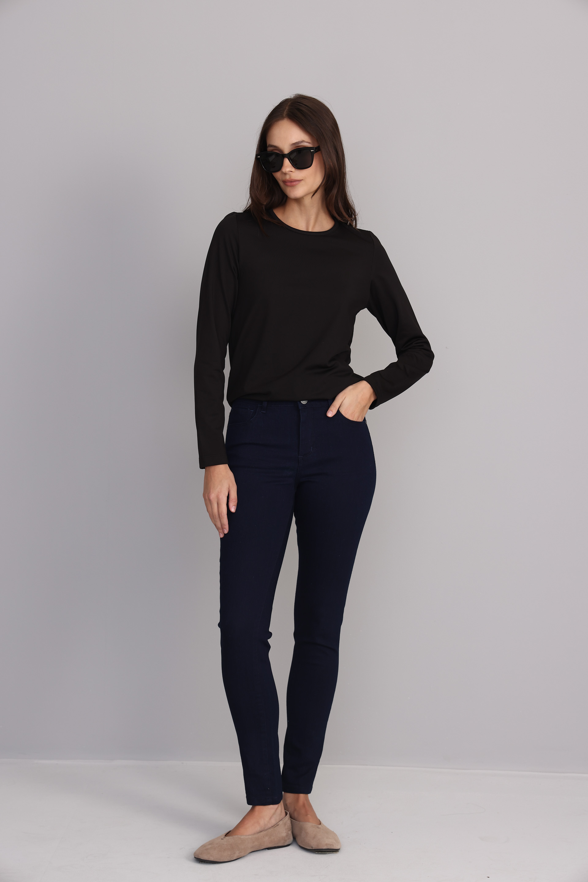 JEAN SKINNY EMMA RAW AZUL MARINO
