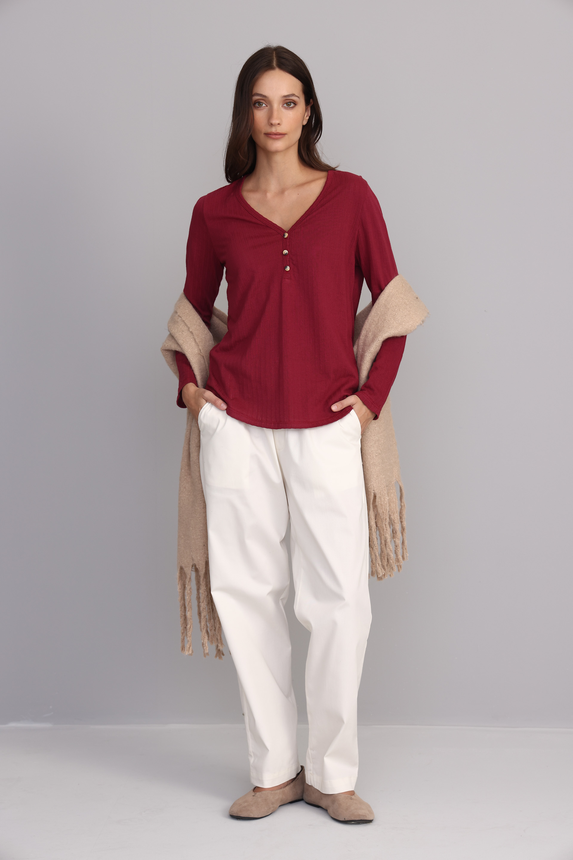 REMERA MERY BORDO 