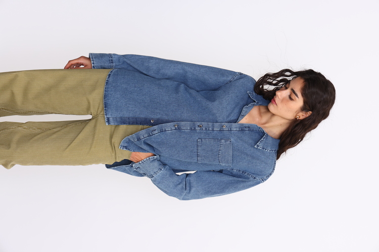 CAMISA LENAAZUL MARINO