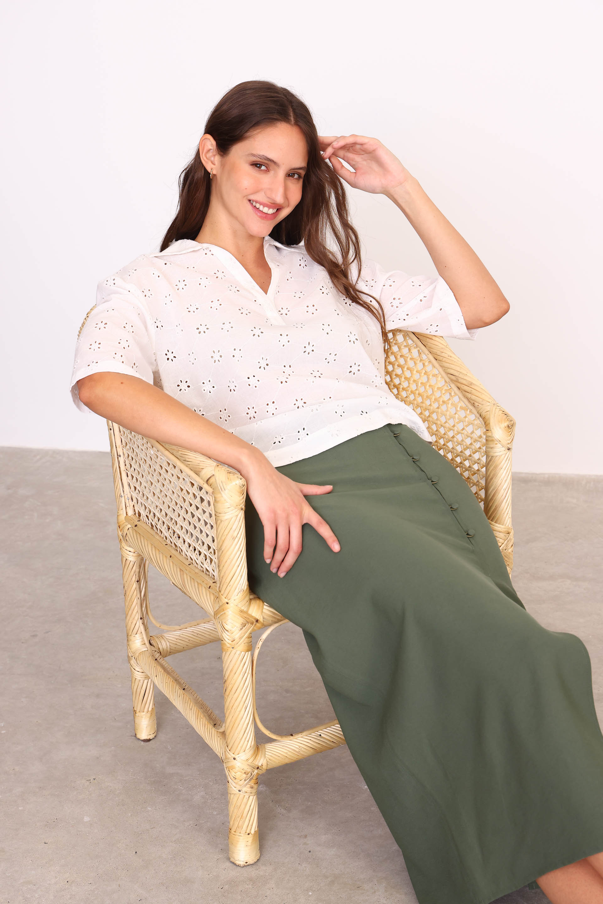 BLUSA BRODERIE SARA BLANCO