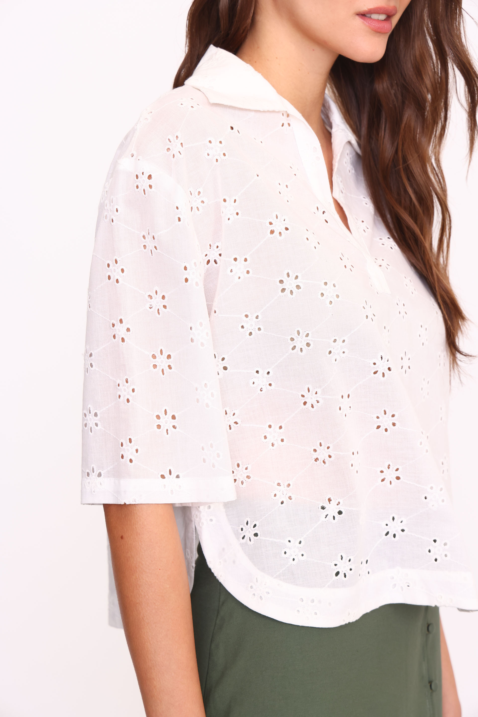 BLUSA BRODERIE SARA BLANCO