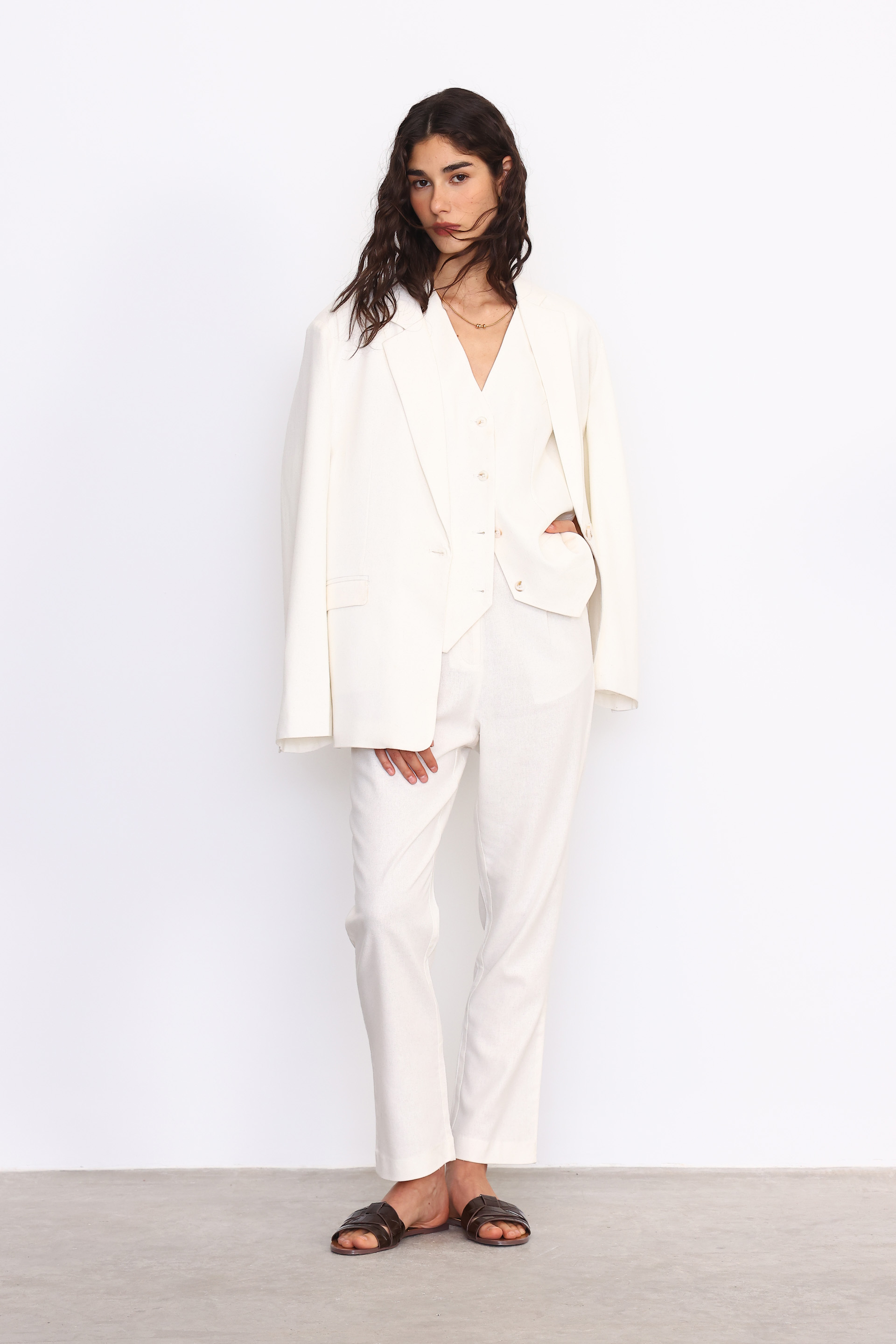 PANTALON LINO SASTRERO BLANCO