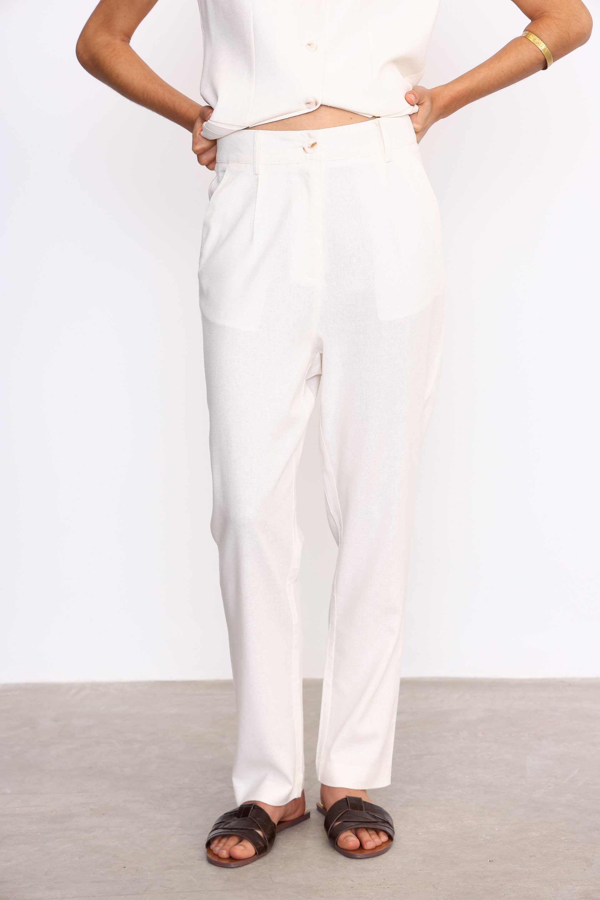 PANTALON LINO SASTRERO BLANCO