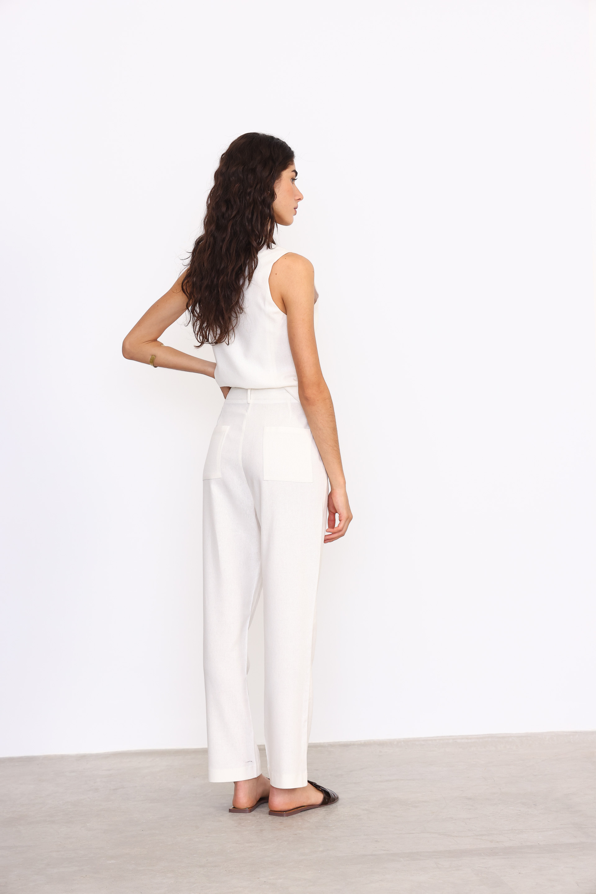 PANTALON LINO SASTRERO BLANCO