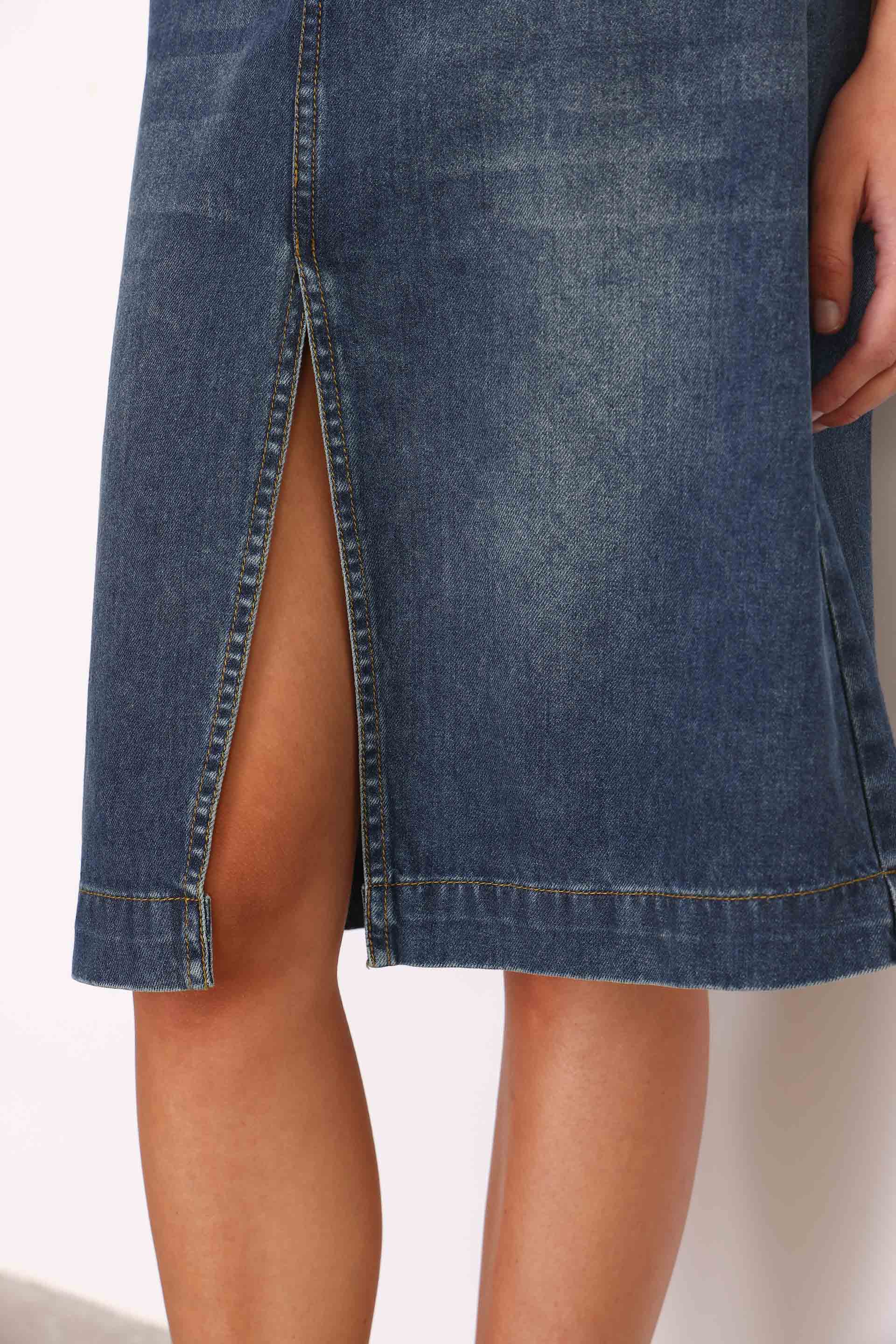 POLLERA ANNA BLUE AZUL