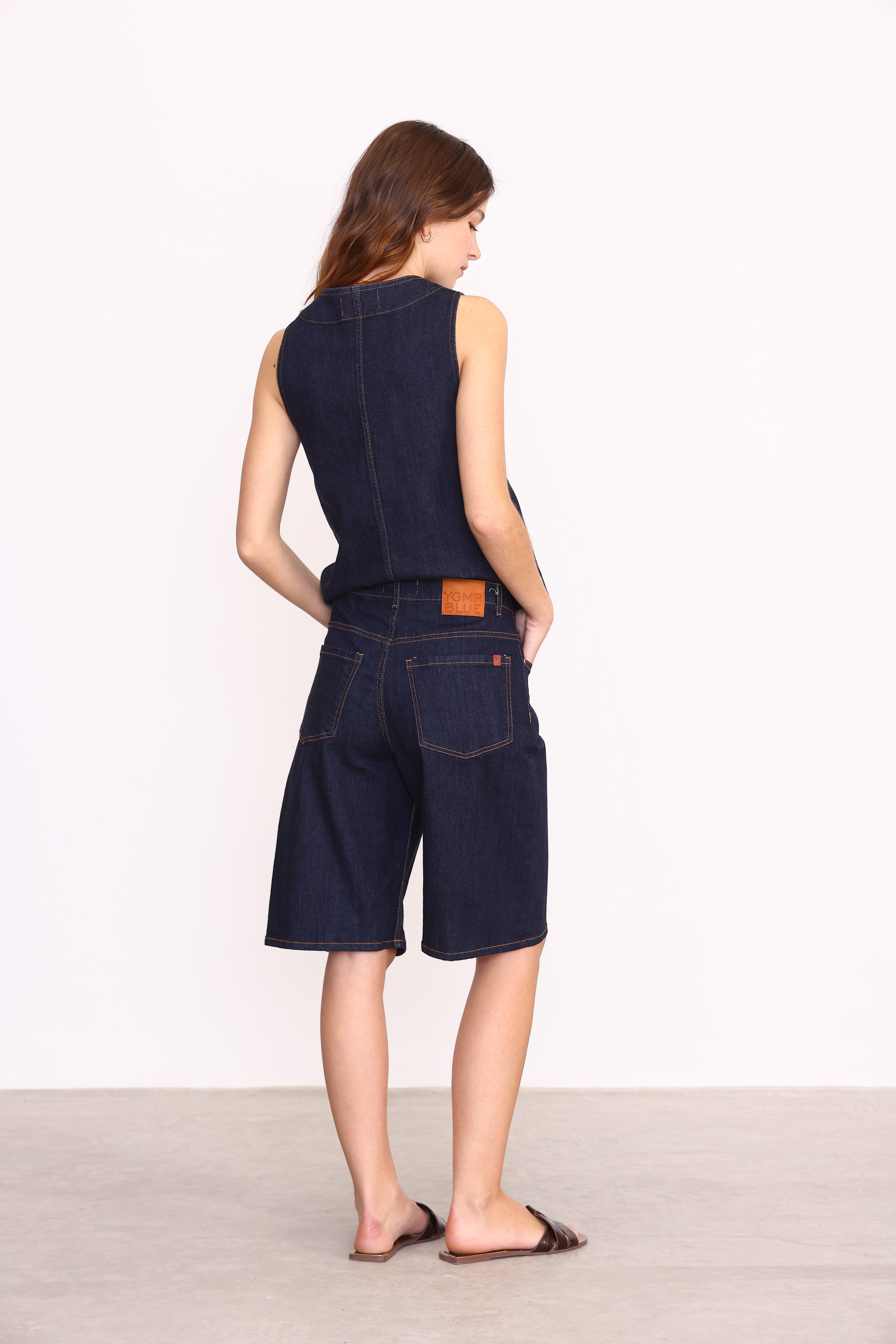 BERMUDA JUANA DENIM AZUL MARINO