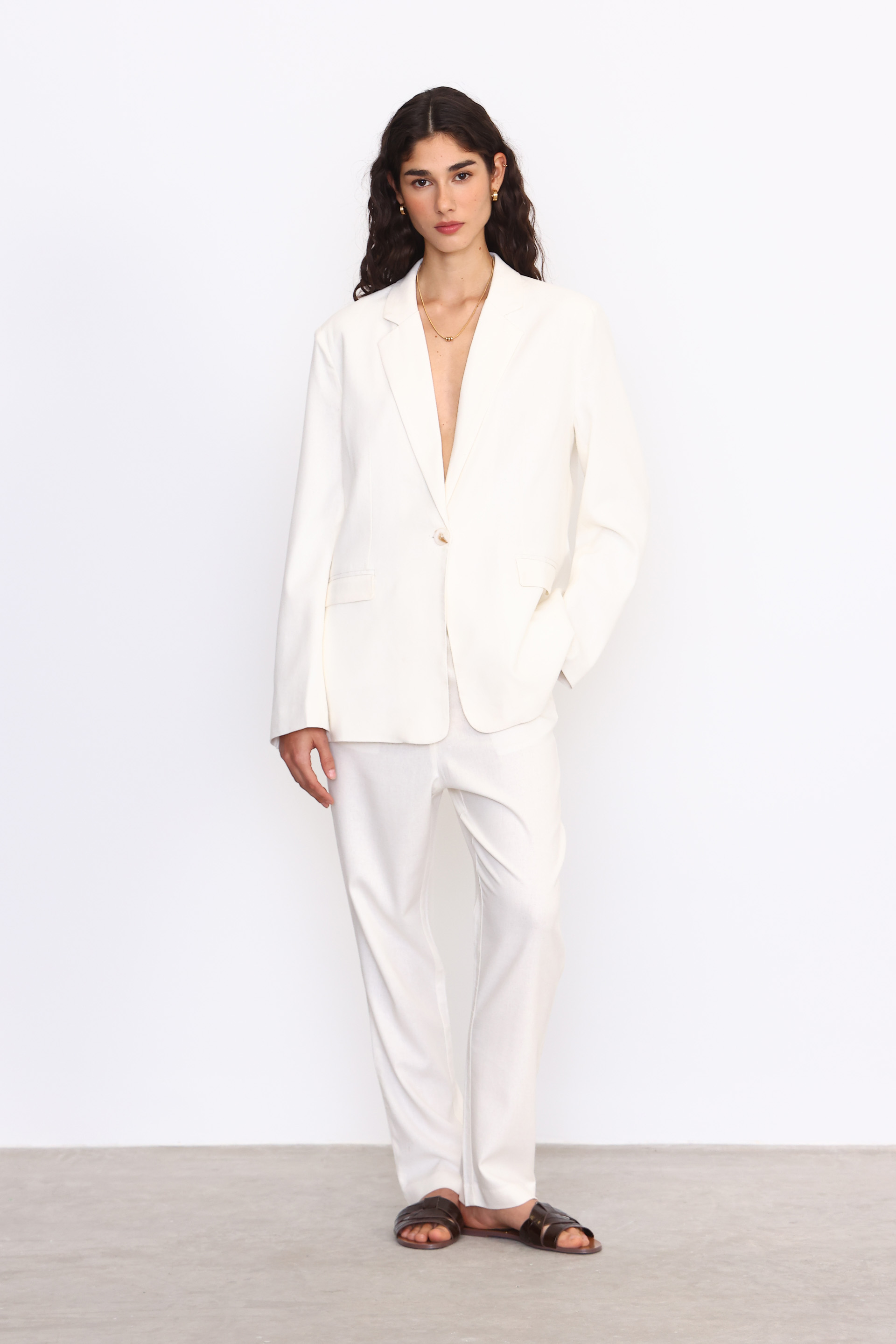 BLAZER LINO AMBER BLANCO