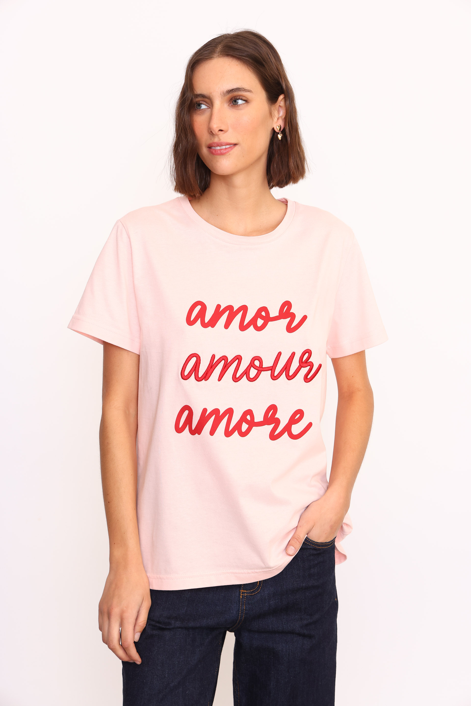 REMERA AMOR ROSA CLARO