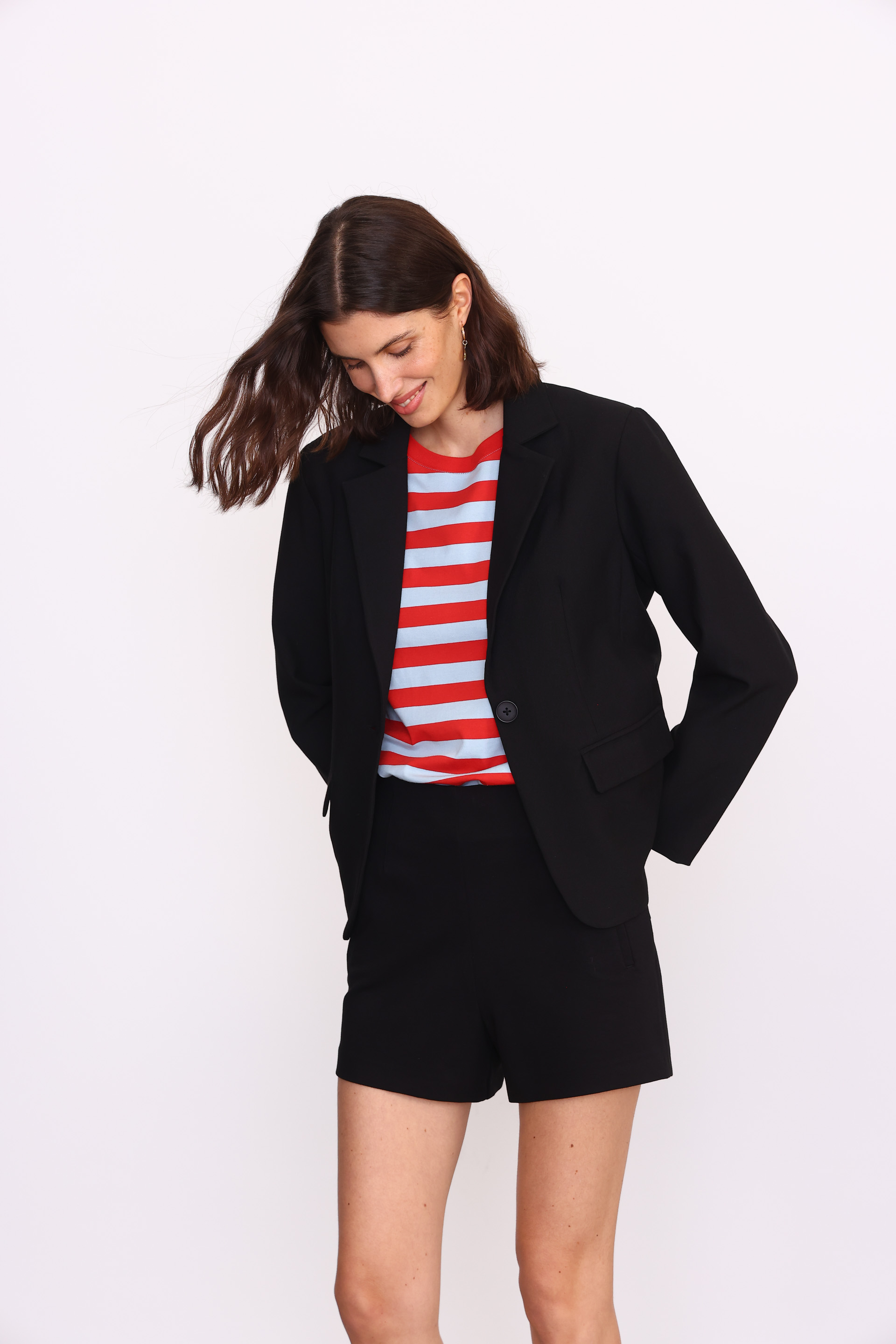 BLAZER ENTALLADO ANNA  NEGRO