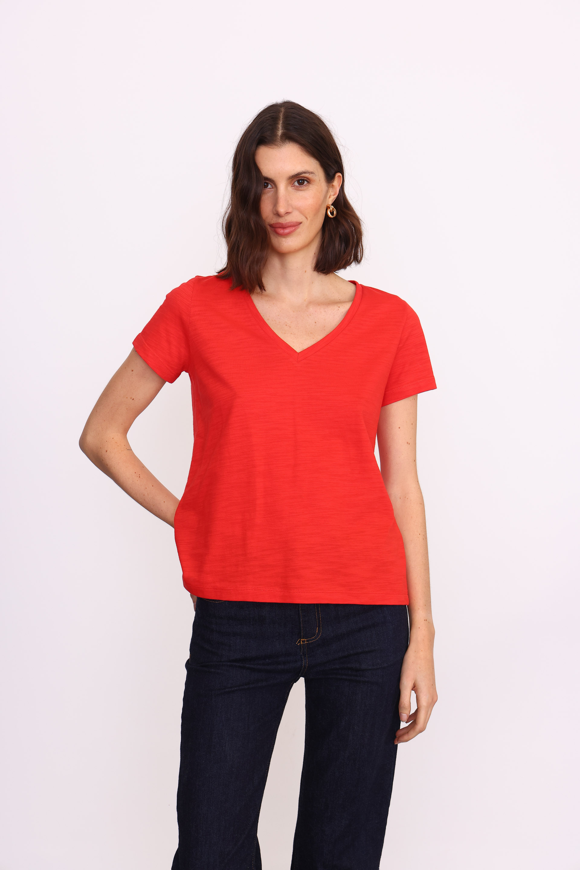 REMERA MARION MC ESCOTE V ROJO