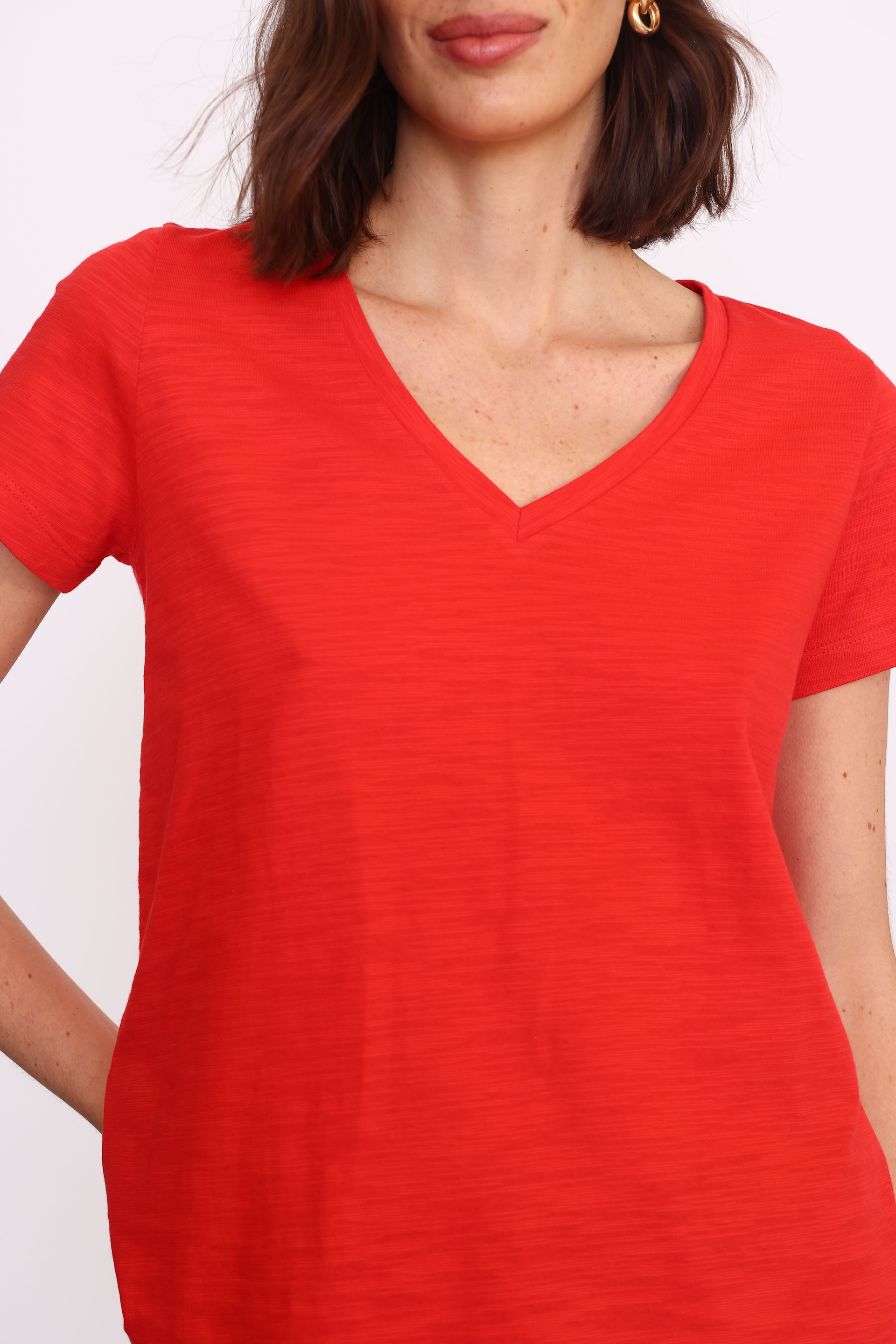 REMERA MARION MC ESCOTE V ROJO