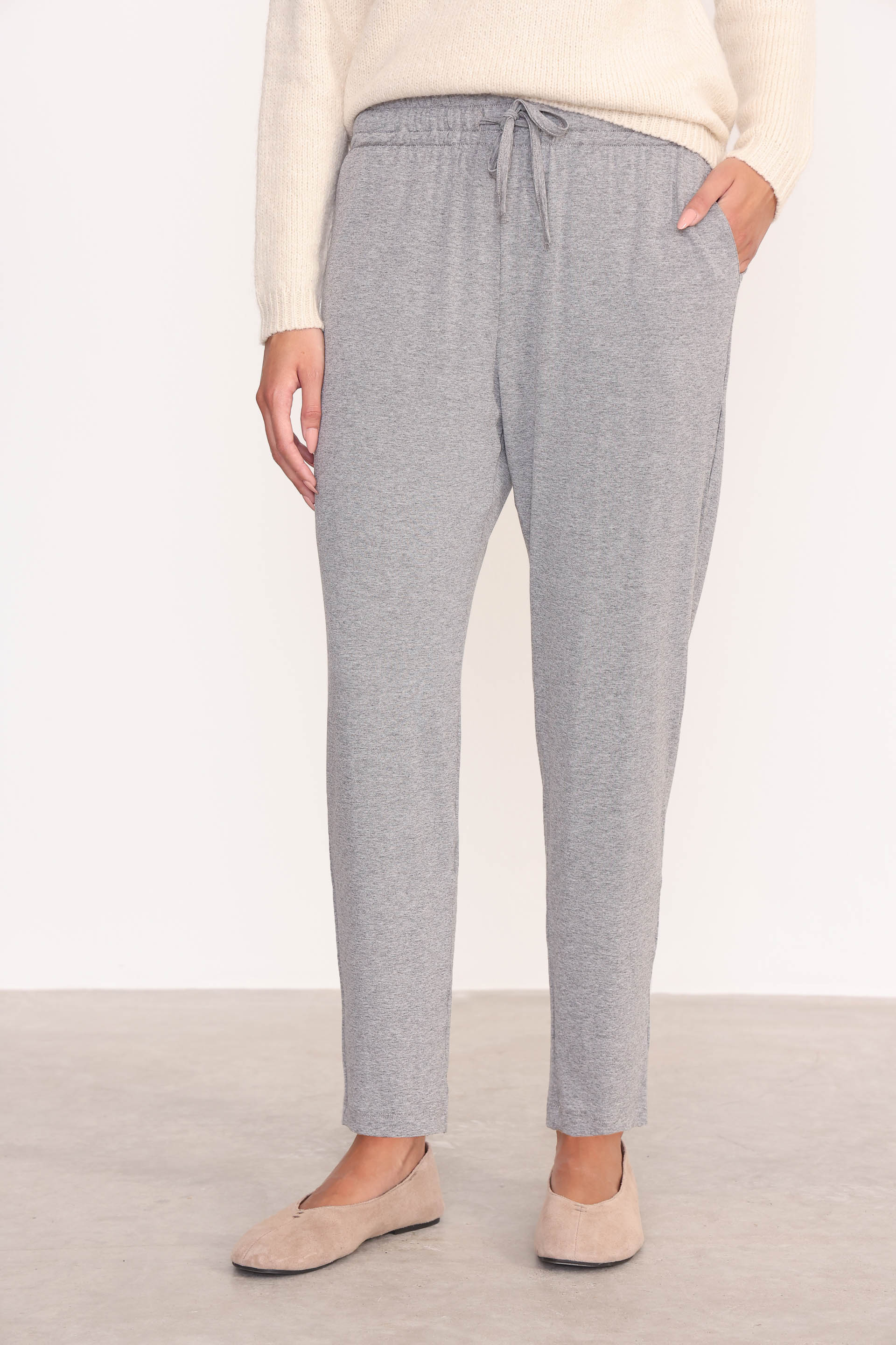 PANTALON BOHO ARETHA GRIS MELANGE
