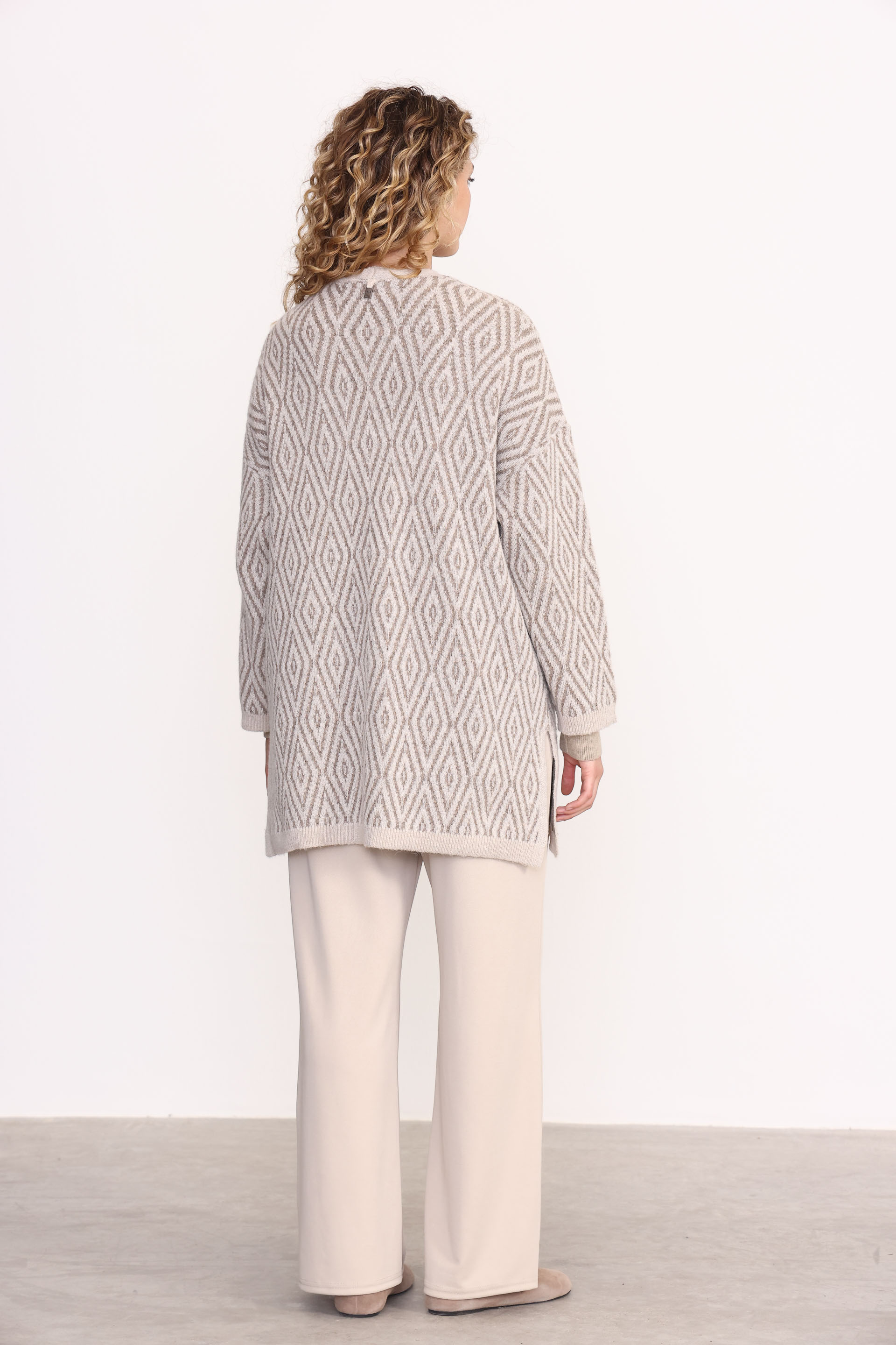 CARDIGAN JACQUARD IRIS BEIGE 