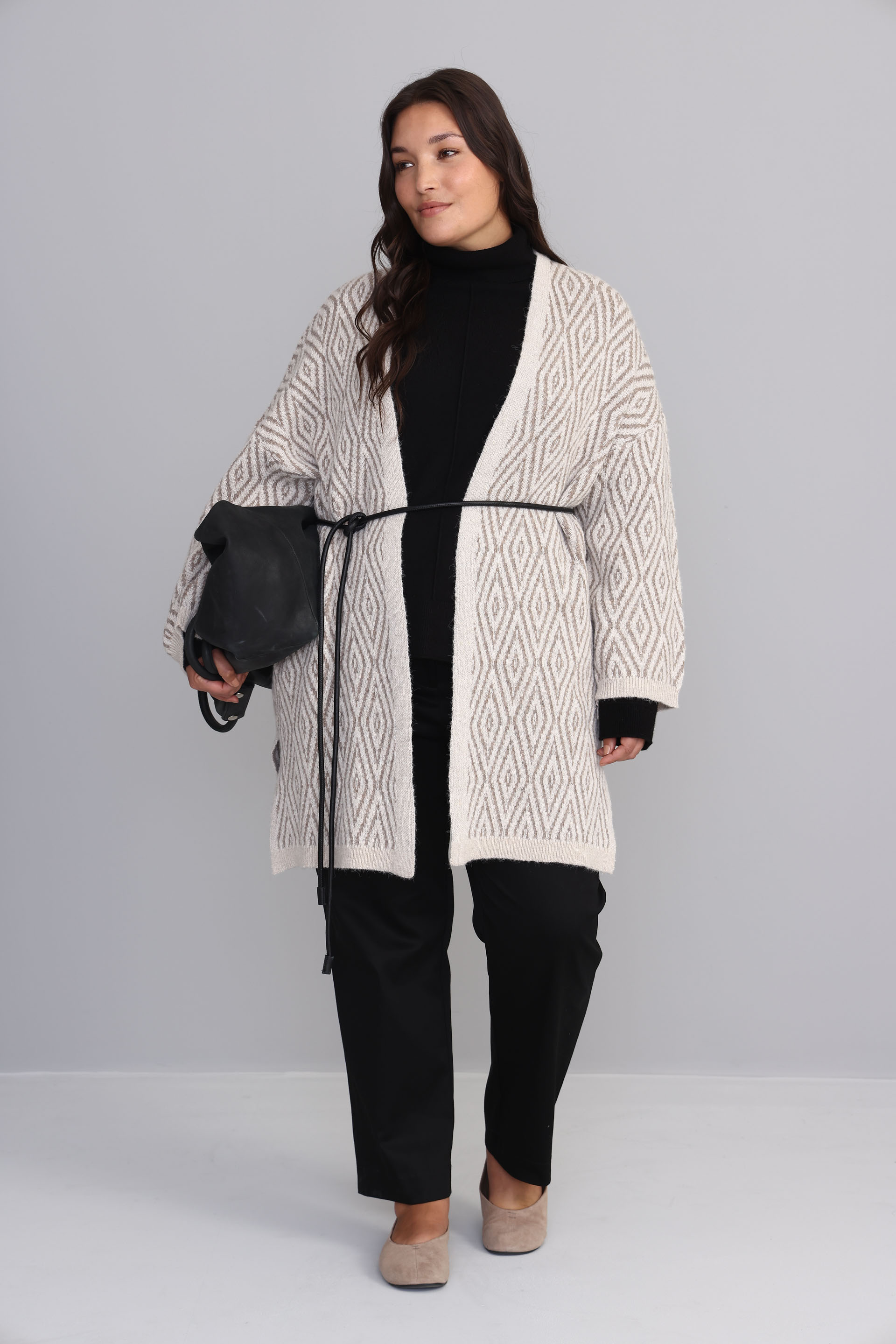 CARDIGAN JACQUARD IRIS BEIGE 