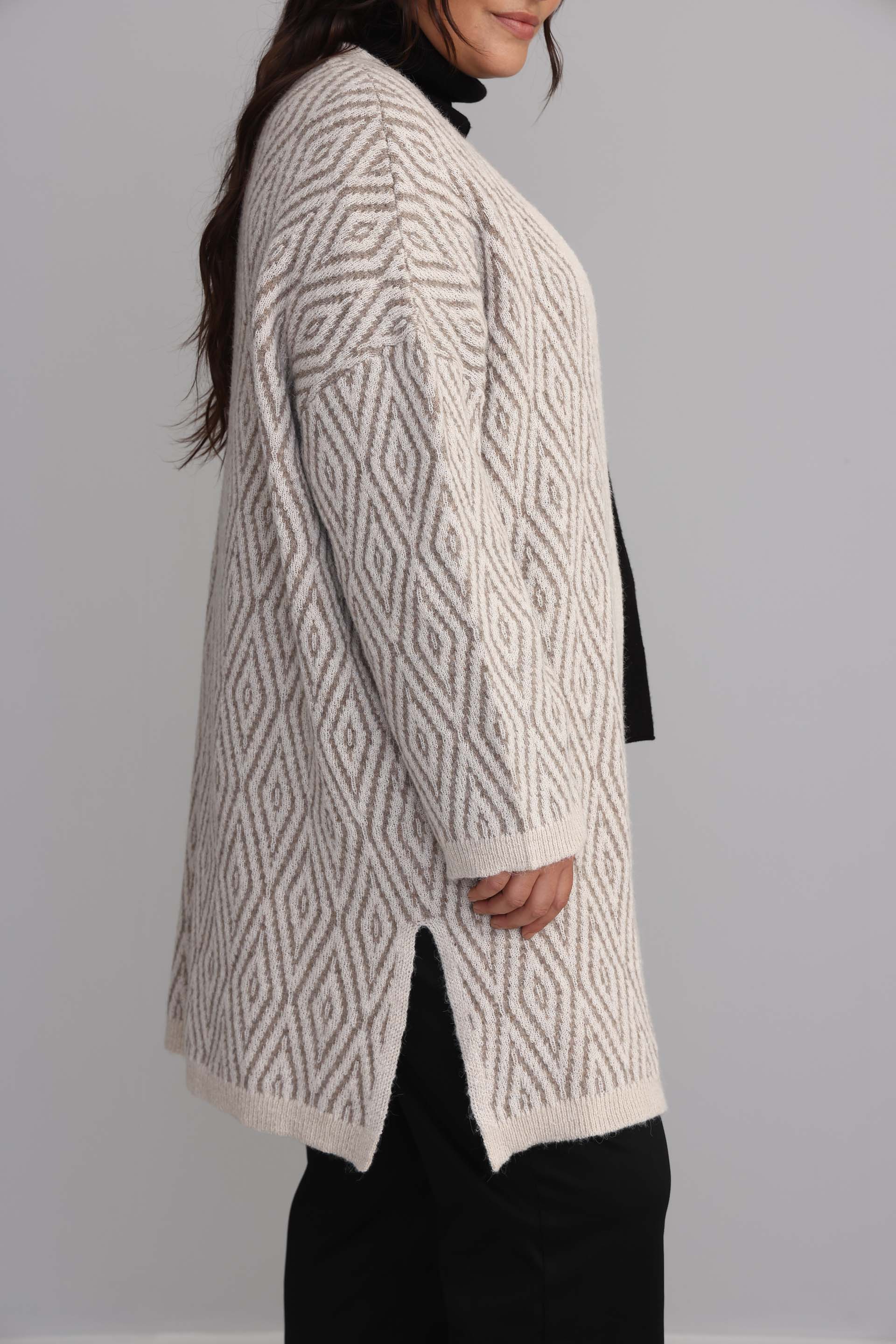 CARDIGAN JACQUARD IRIS BEIGE 