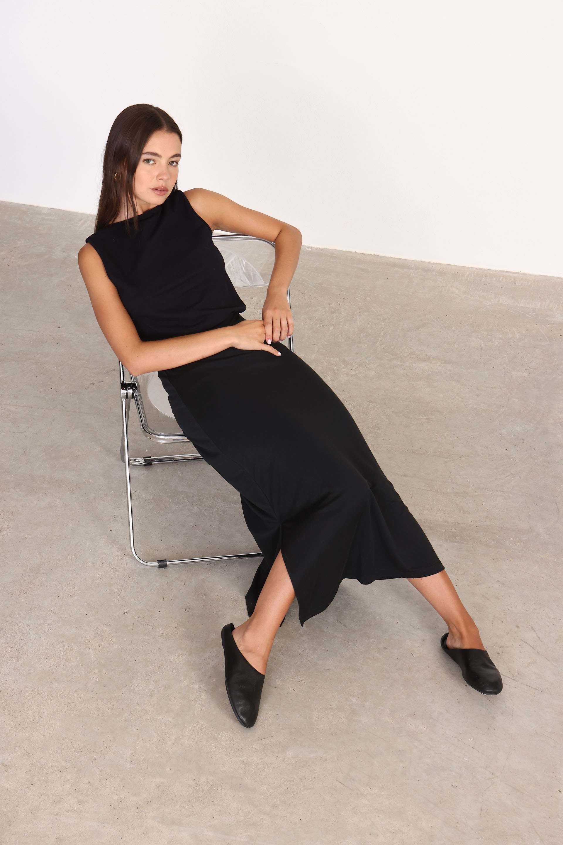POLLERA ORIANA NEGRO 