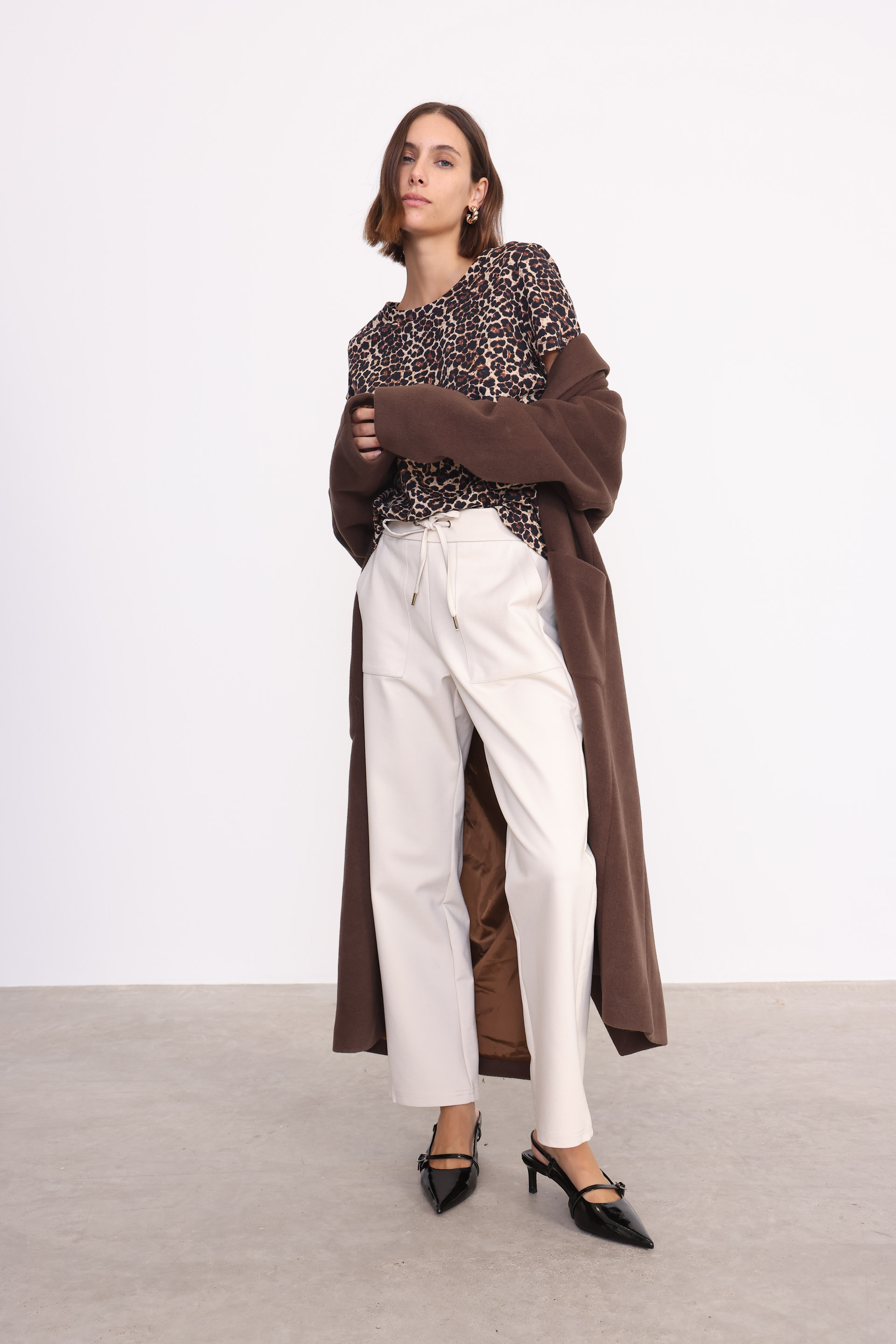 REMERA VERA PRINT MARRON OSCURO