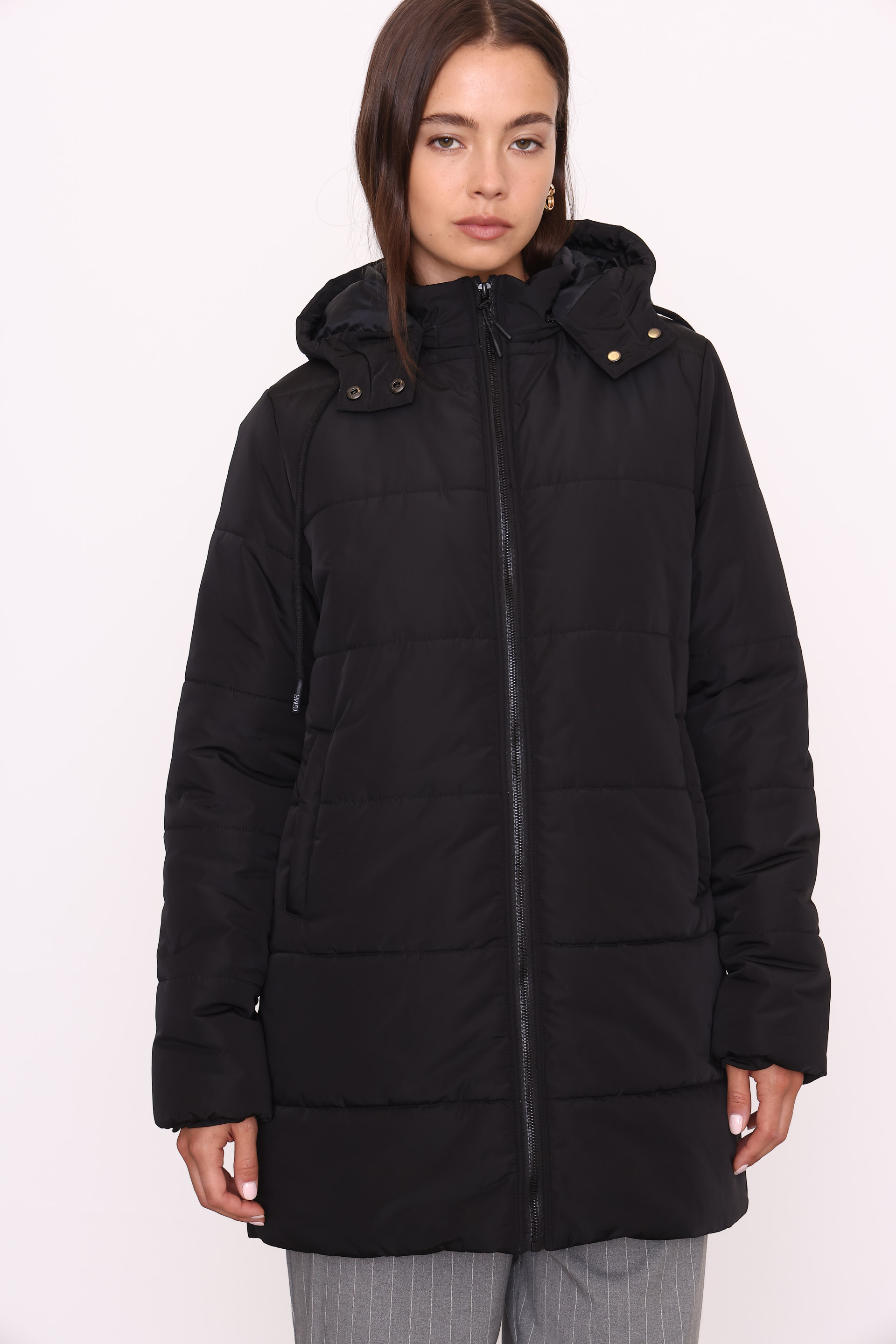 CAMPERA PUFFER LARGA MARTINA NEGRO 