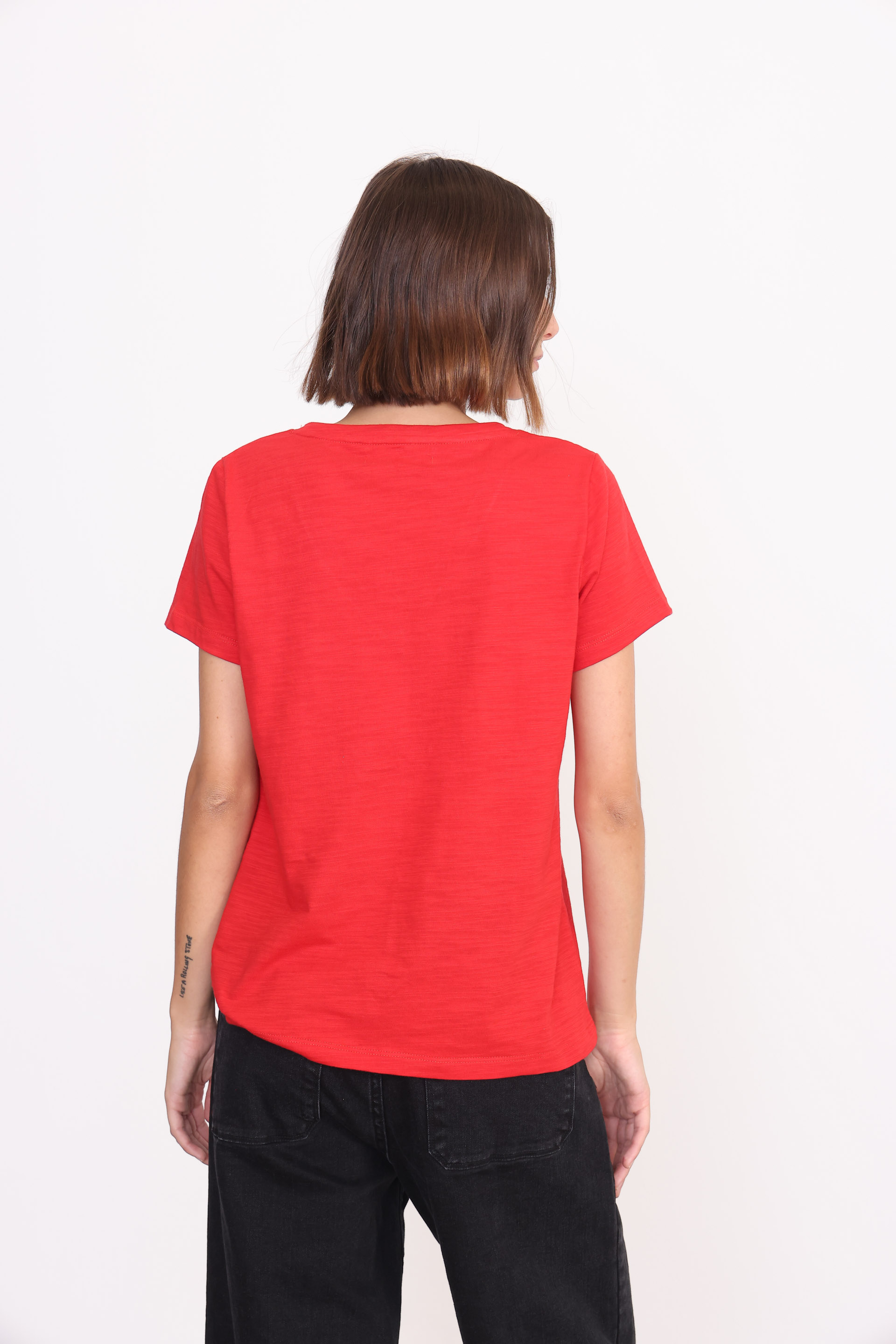 REMERA MARION MC ESCOTE V ROJO 
