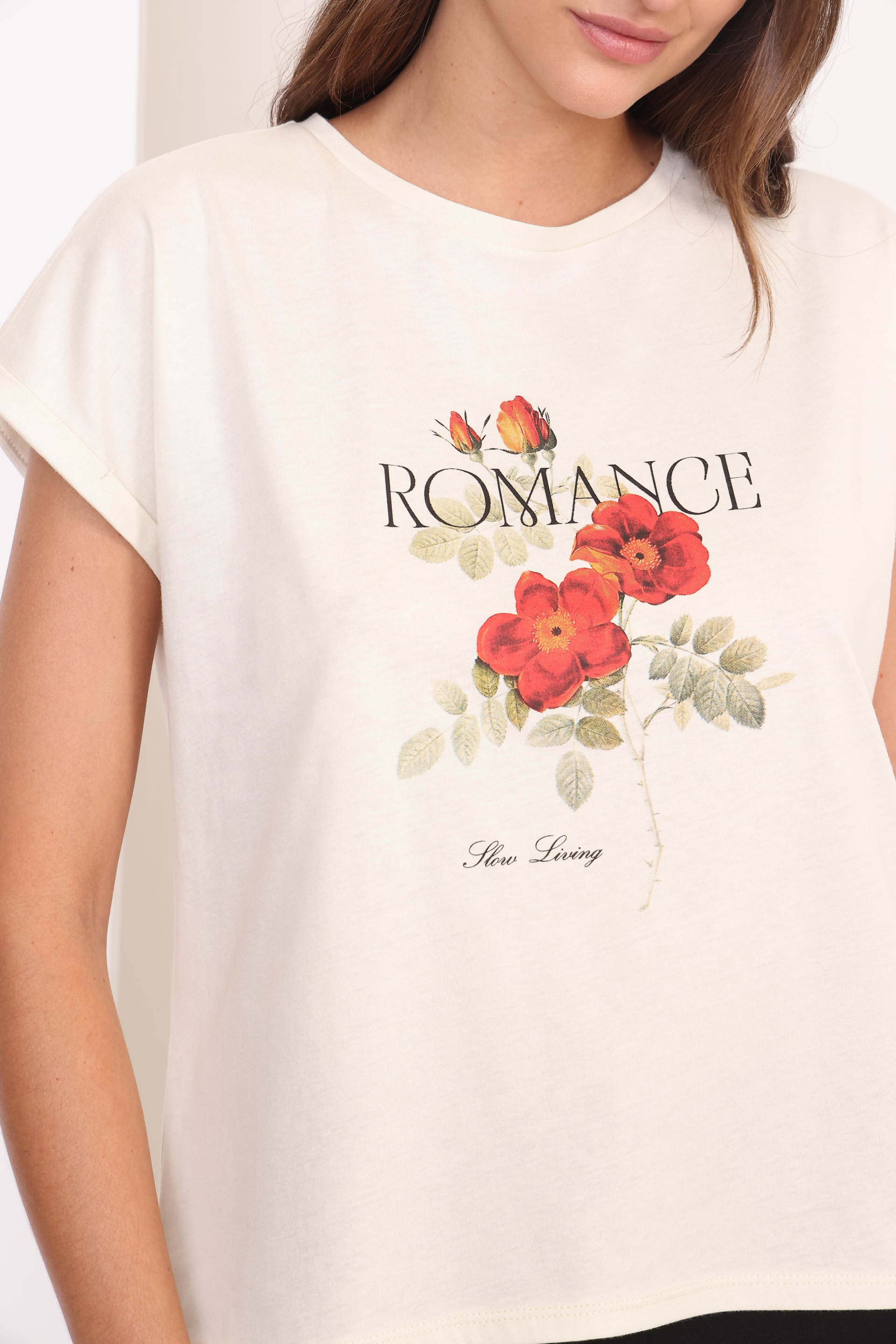 REMERA ROSE MANTECA 