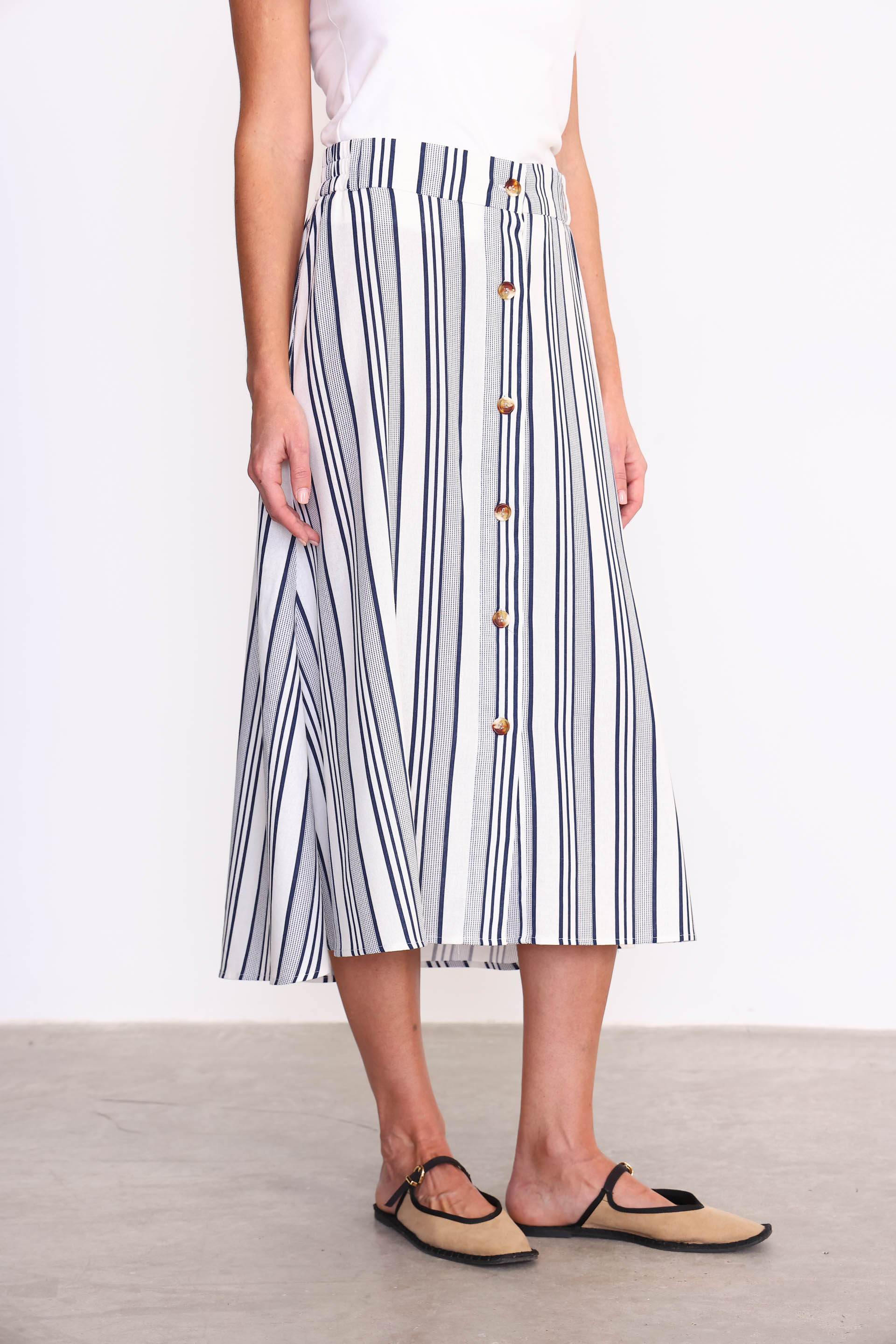 POLLERA LUISA AZUL MARINO