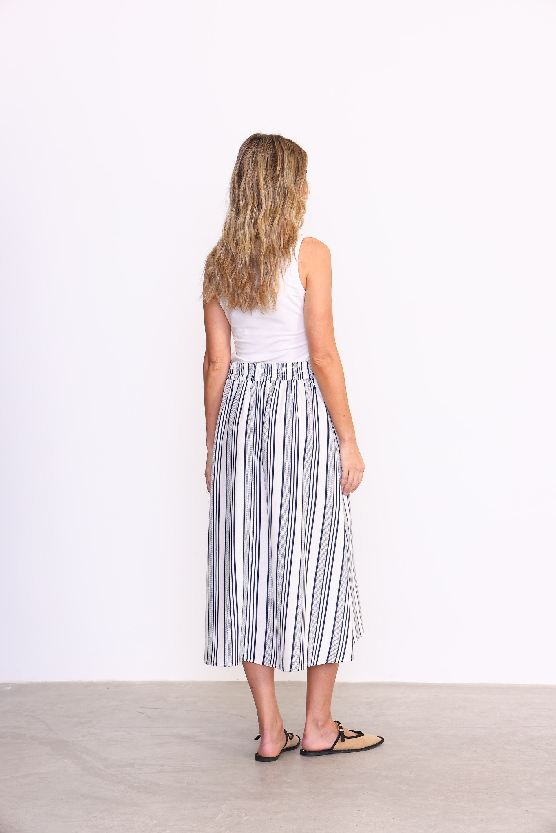 POLLERA LUISA AZUL MARINO