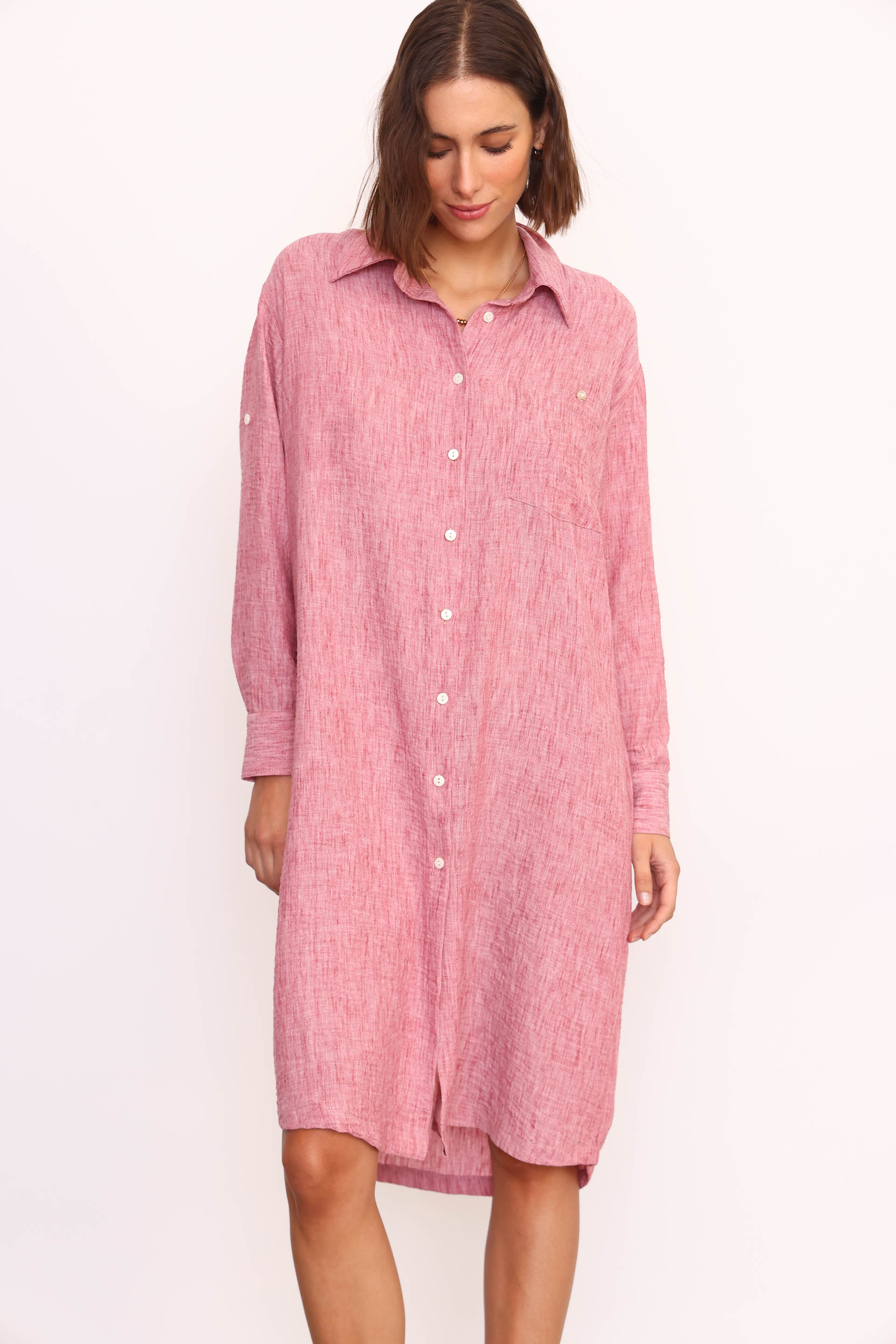 VESTIDO CAMISERO VERA ROJO