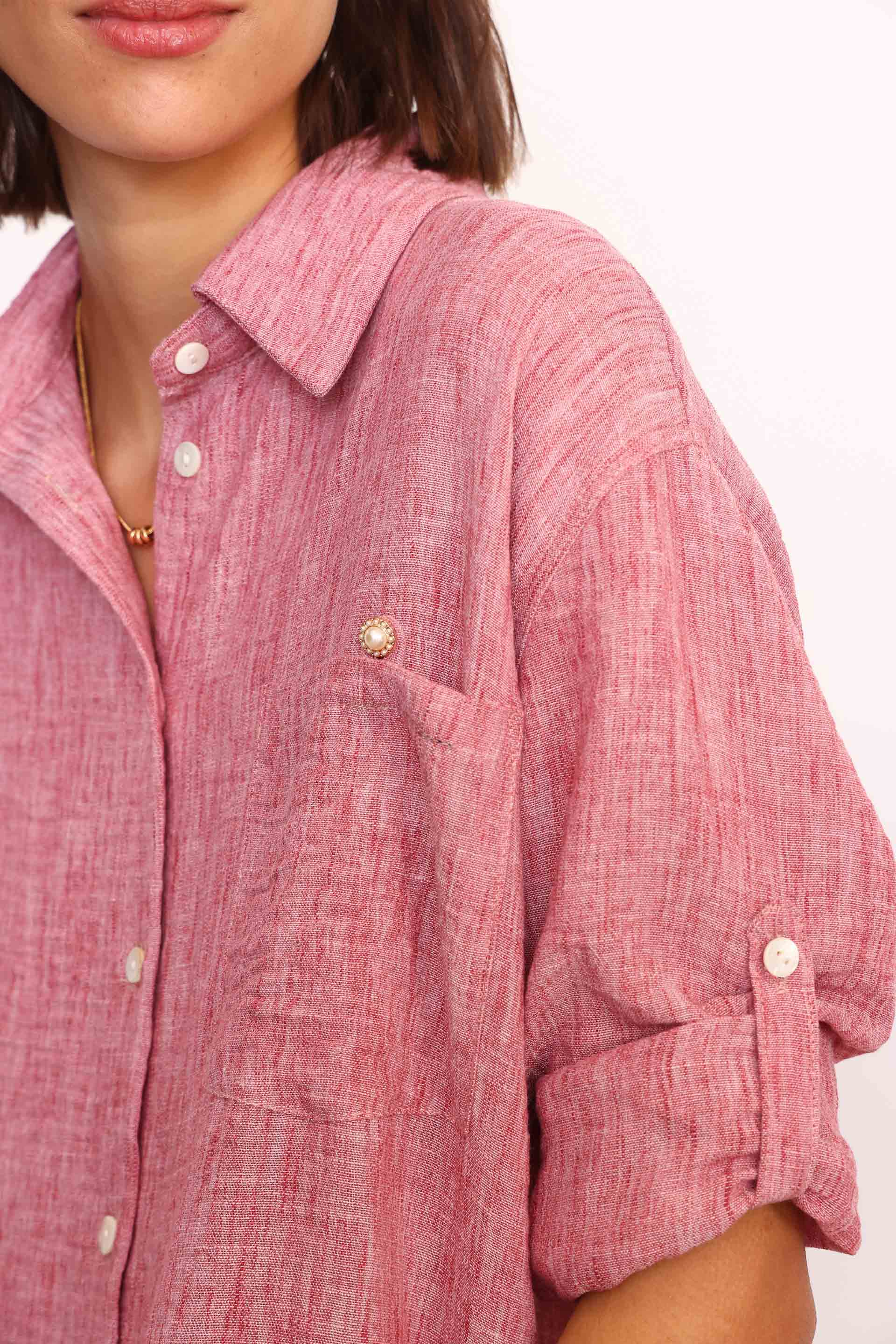 VESTIDO CAMISERO VERA ROJO