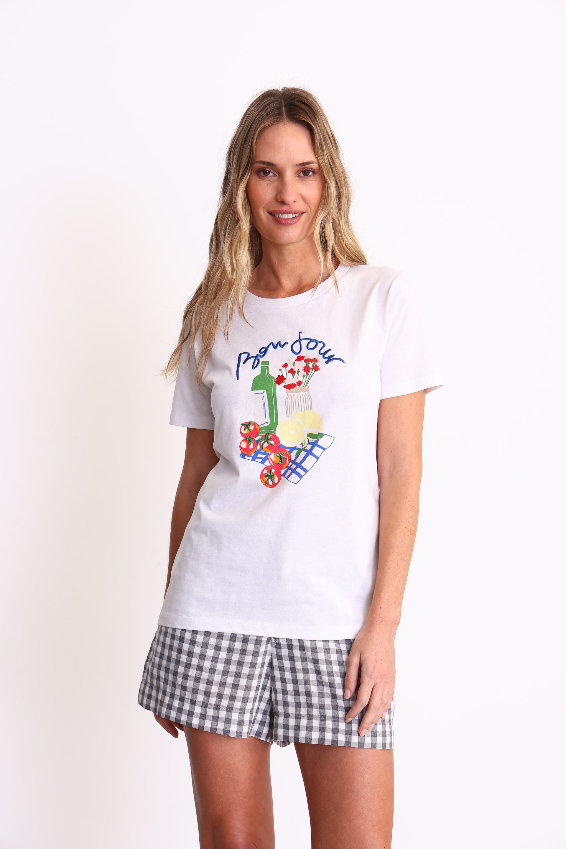 REMERA BONJOUR BLANCO