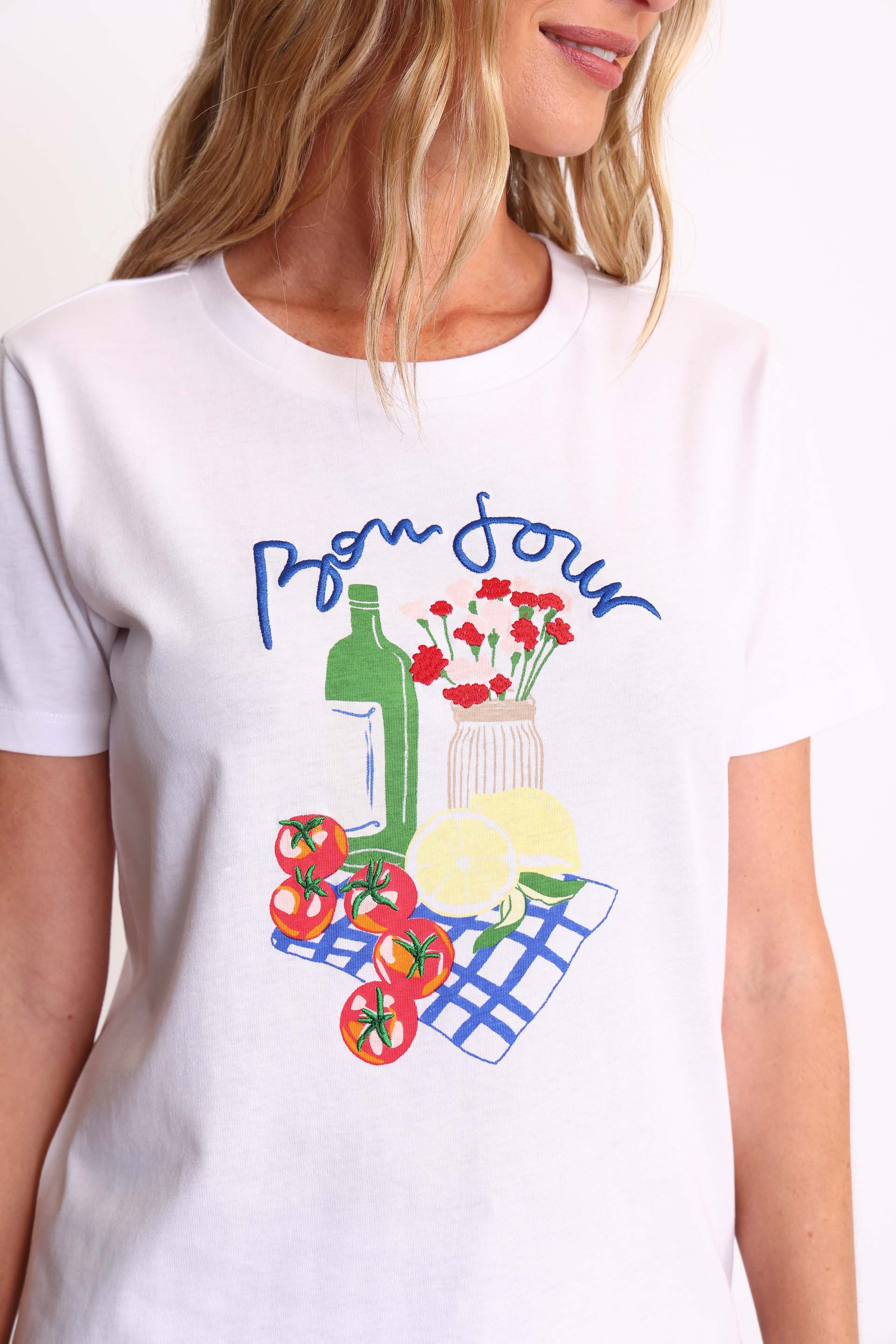 REMERA BONJOUR BLANCO