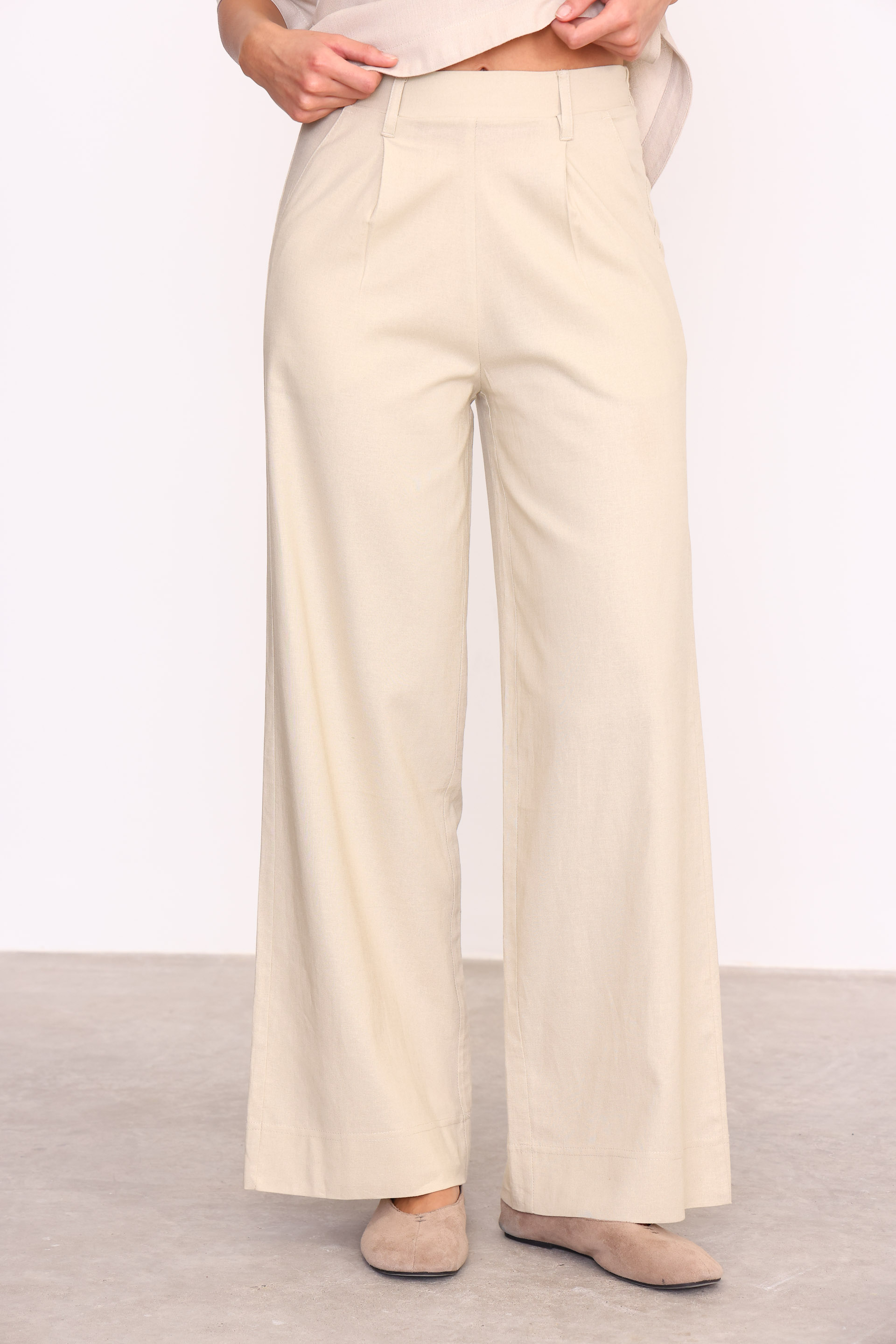 PANTALON LINO CONDE BEIGE