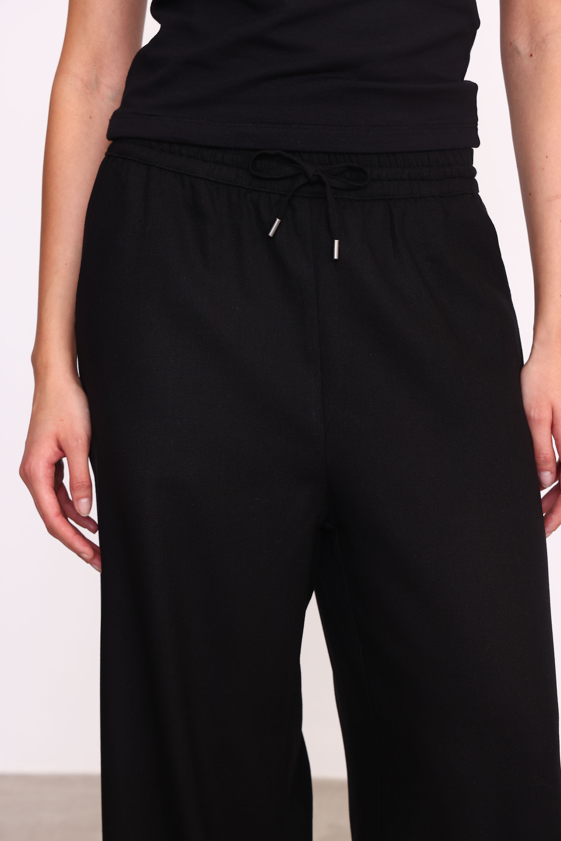 PANTALON  WIDE LEG PIA  NEGRO