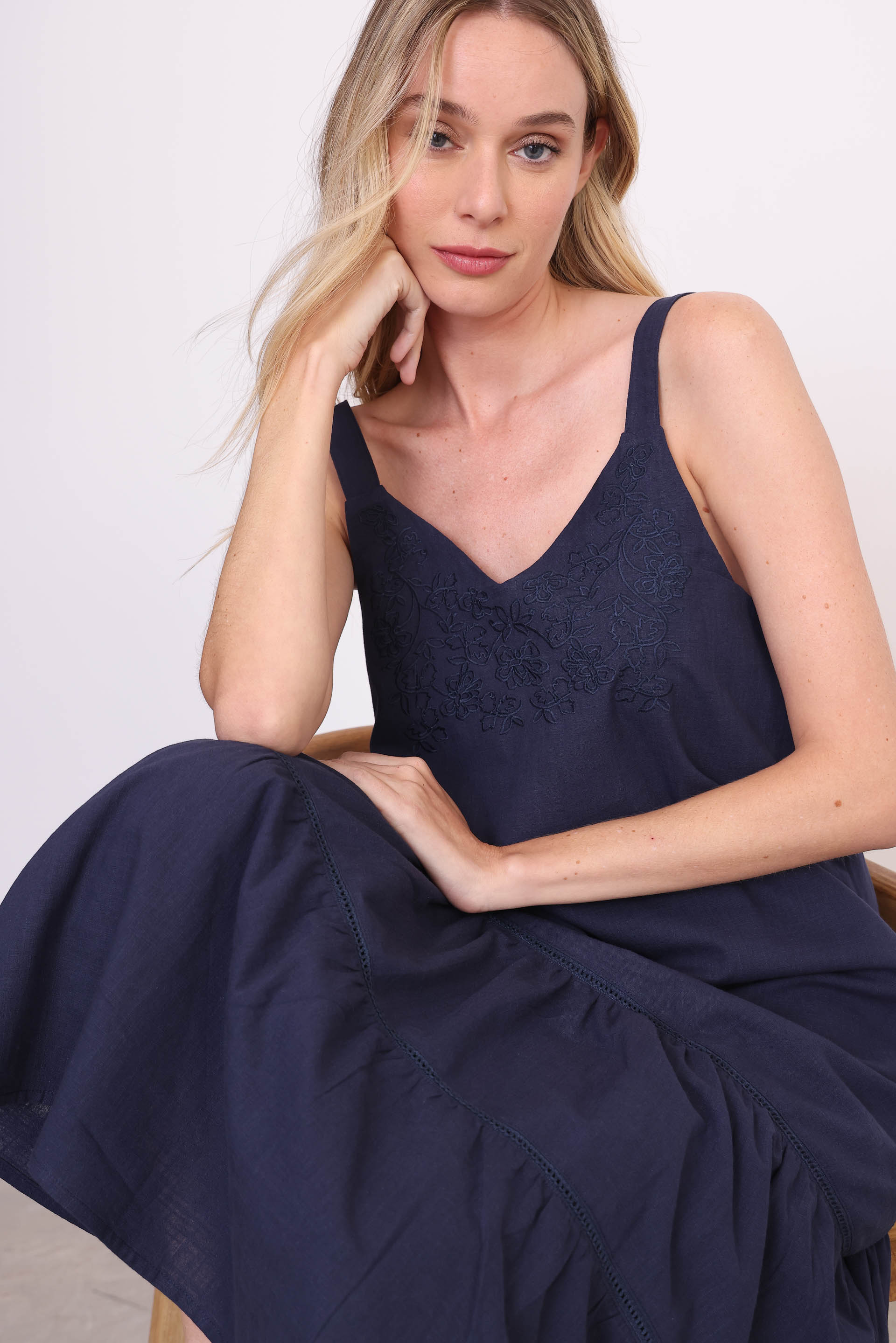 VESTIDO CLARA AZUL MARINO